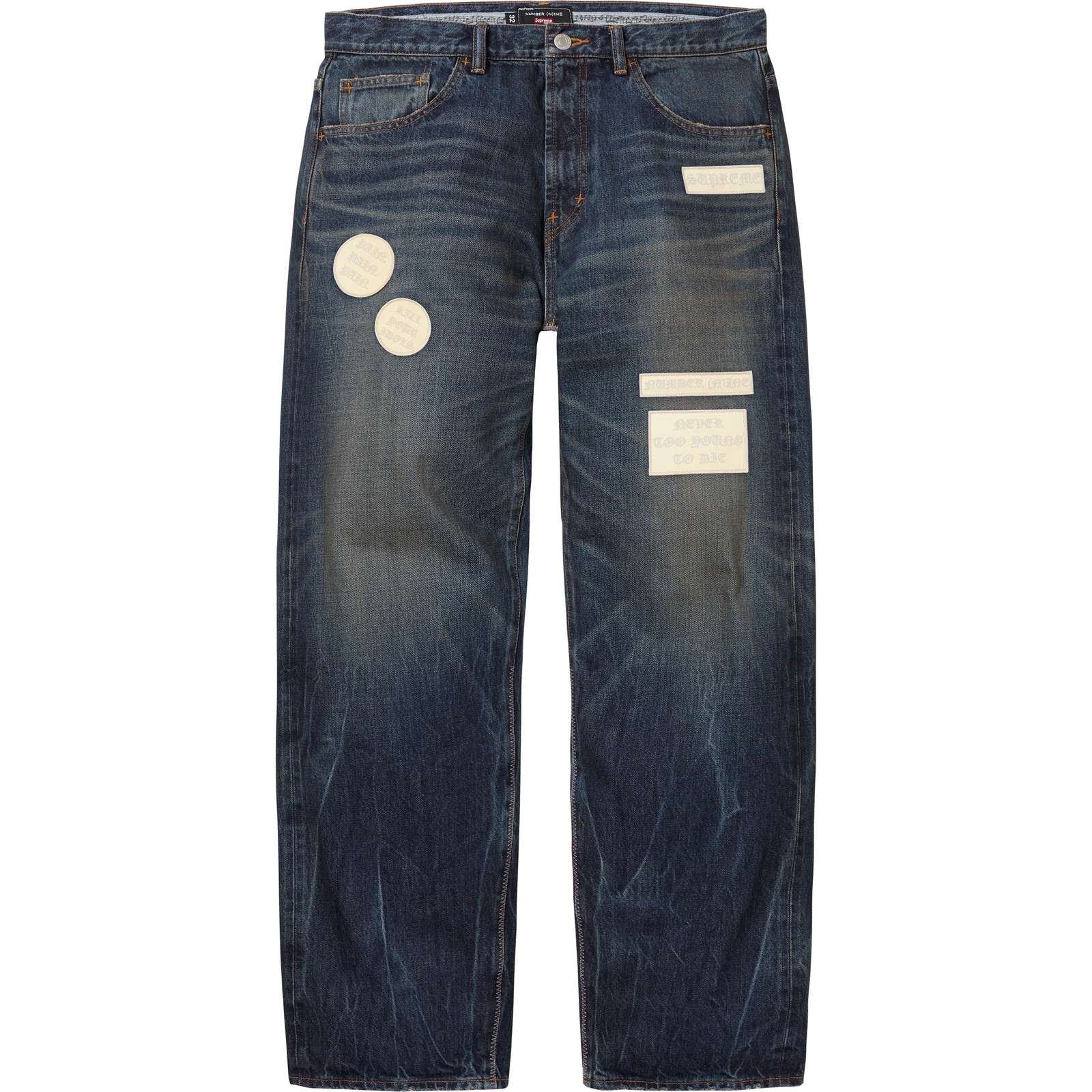 Supreme®/Number (N)ine® Patches Loose Fit Selvedge Jean