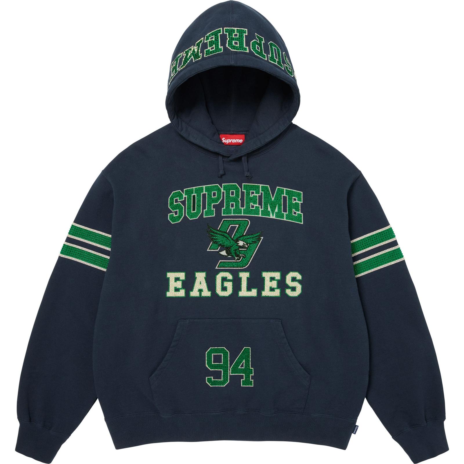 Rhinestone Eagle Hooded Sweatshirt