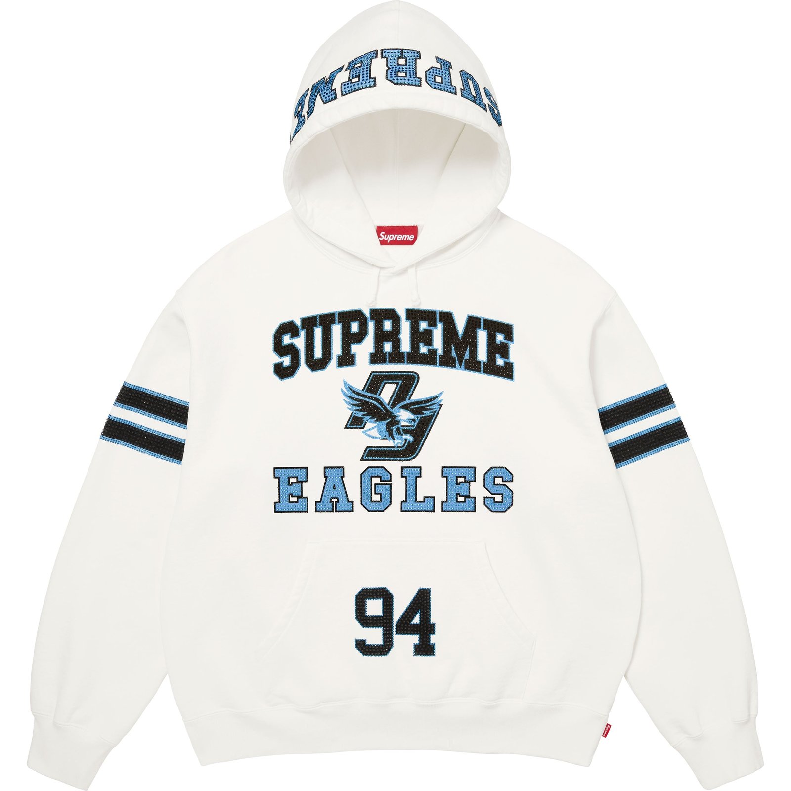 Rhinestone Eagle Hooded Sweatshirt