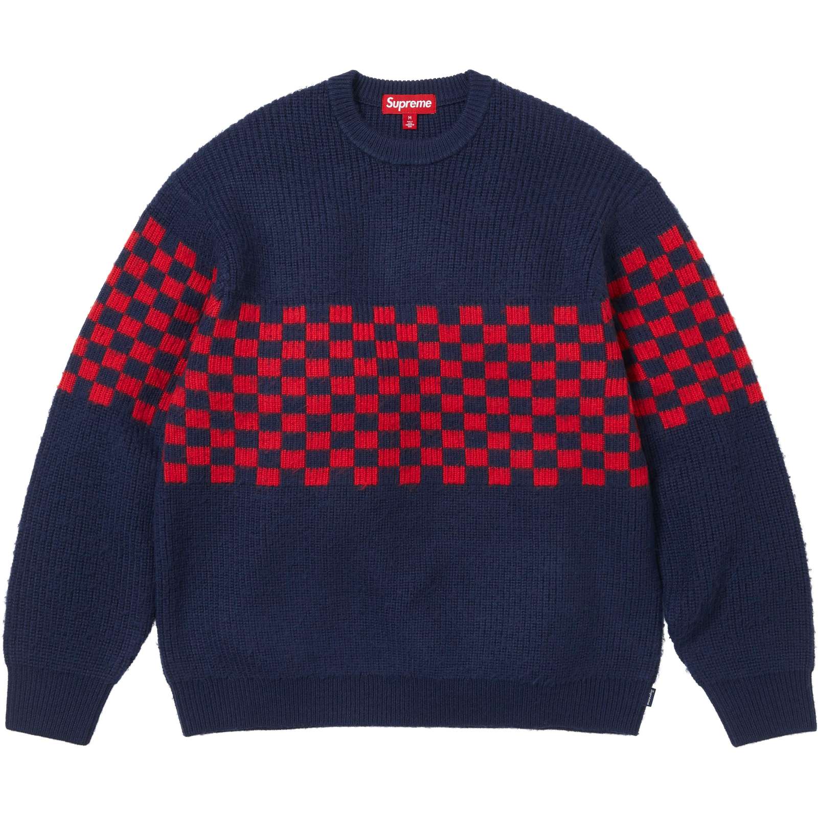 Checkerboard Pilled Sweater