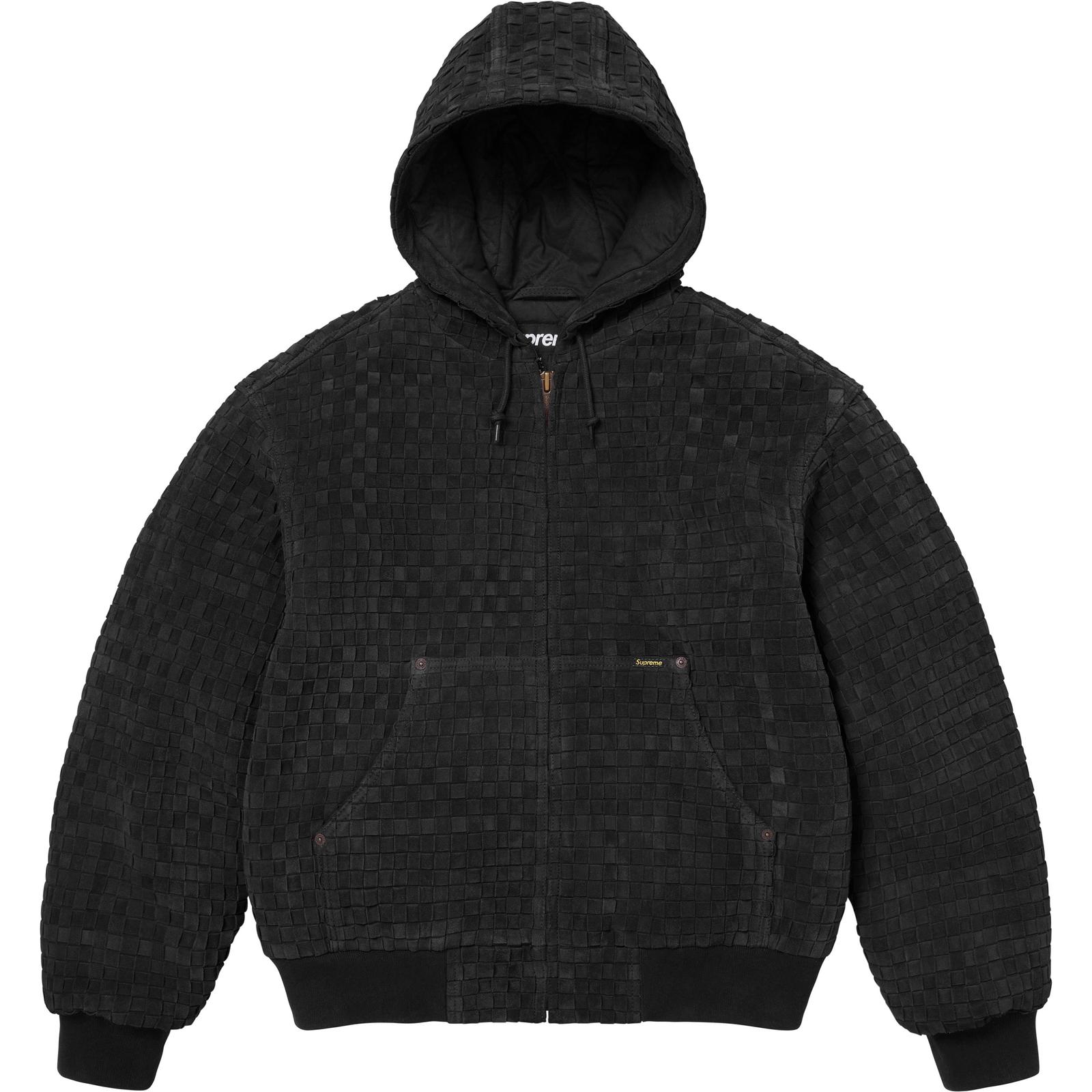Woven Suede Hooded Work Jacket