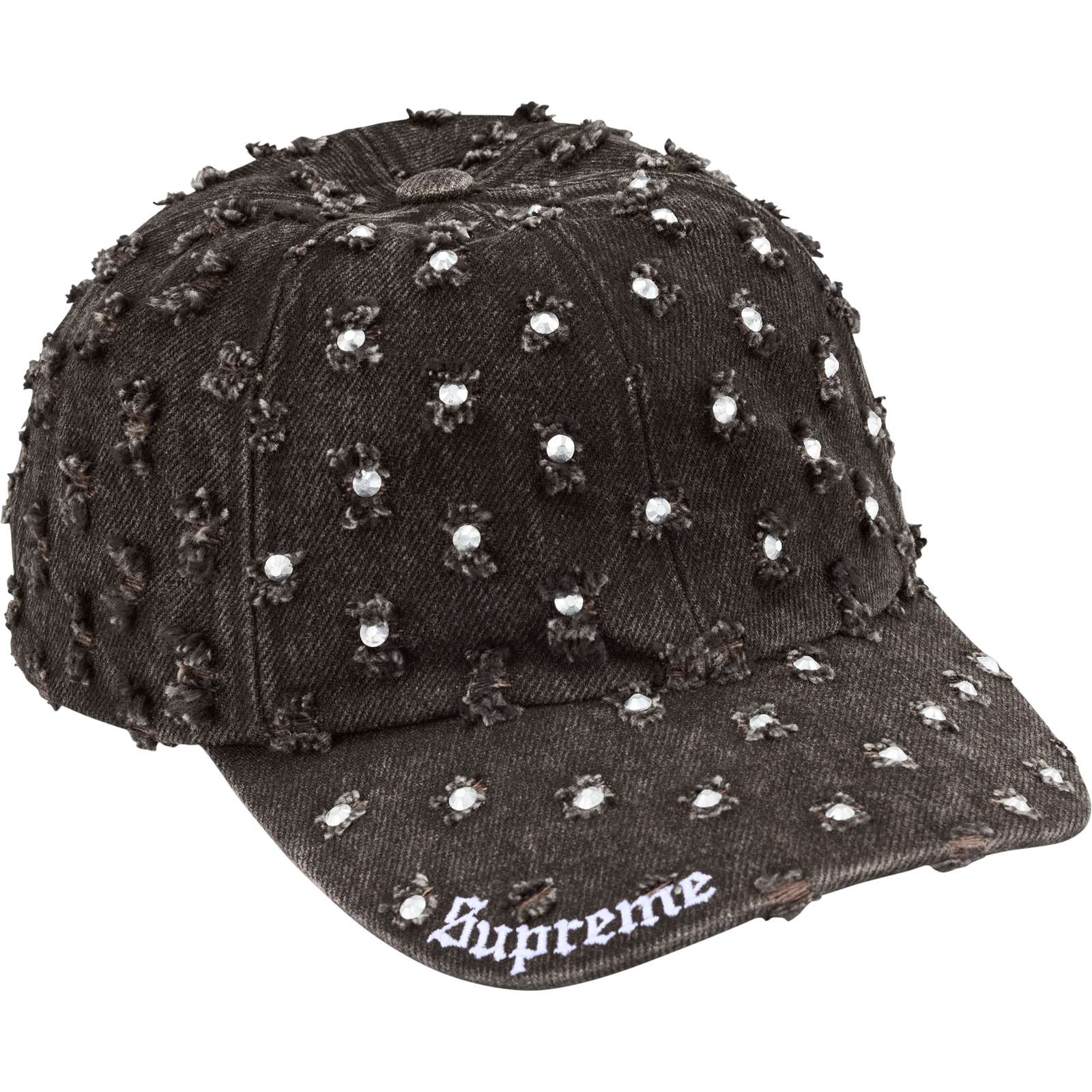 Hole Punch Rhinestone Denim 6-Panel