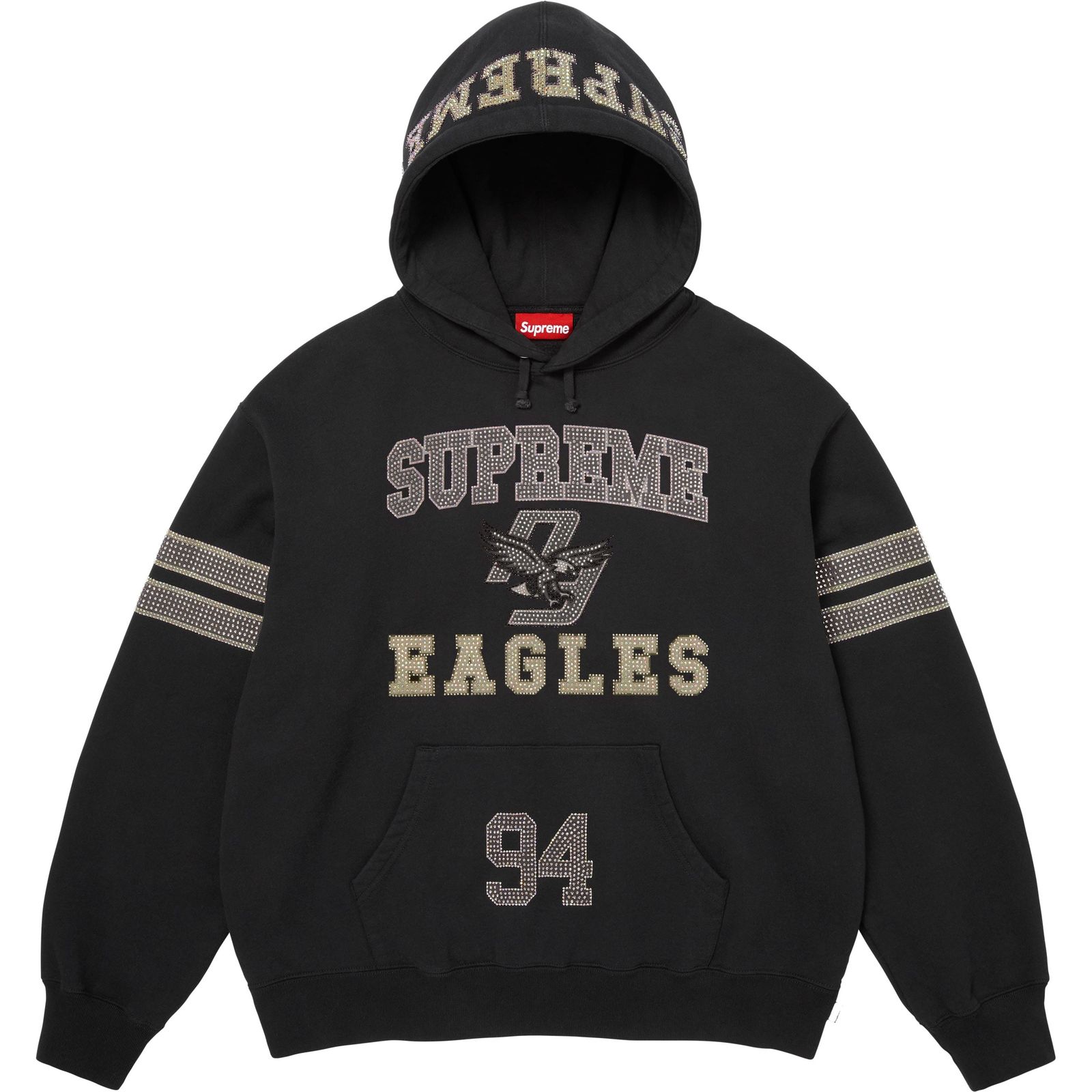 Rhinestone Eagle Hooded Sweatshirt