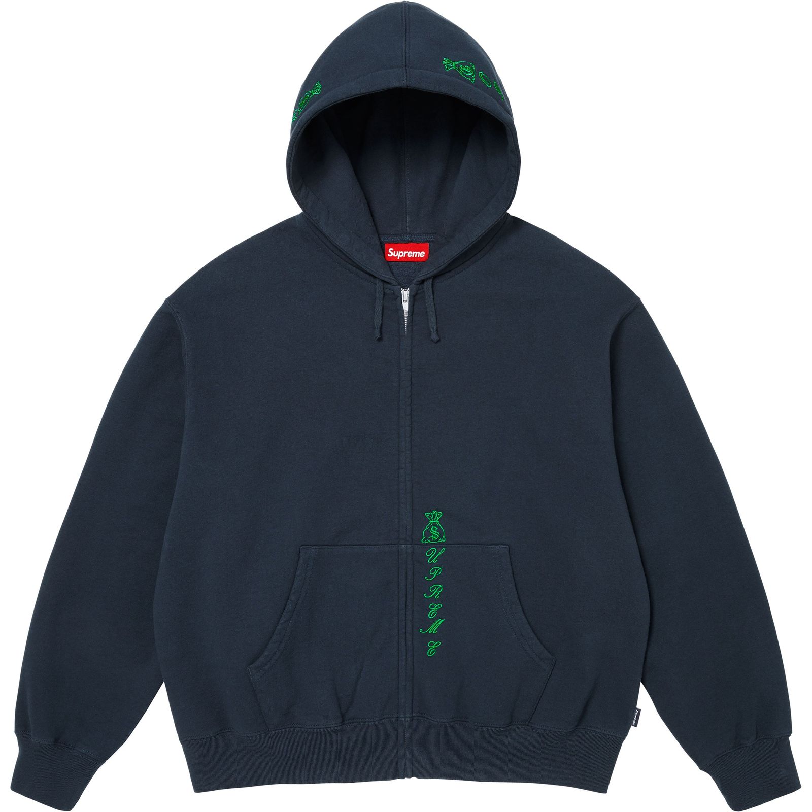 God Over Money Zip Up Hooded Sweatshirt