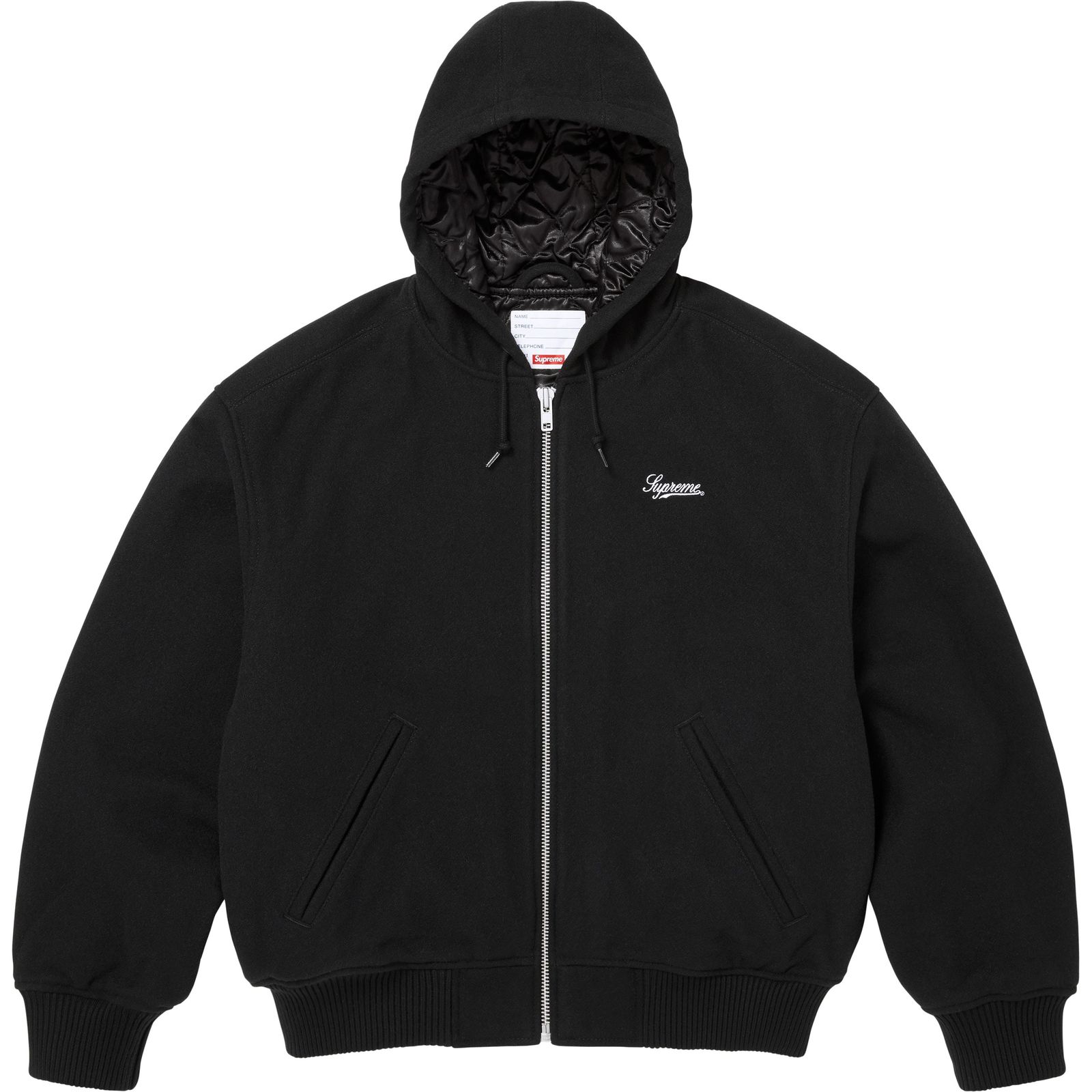 Supreme/Larry Clark Hooded Varsity Jacket