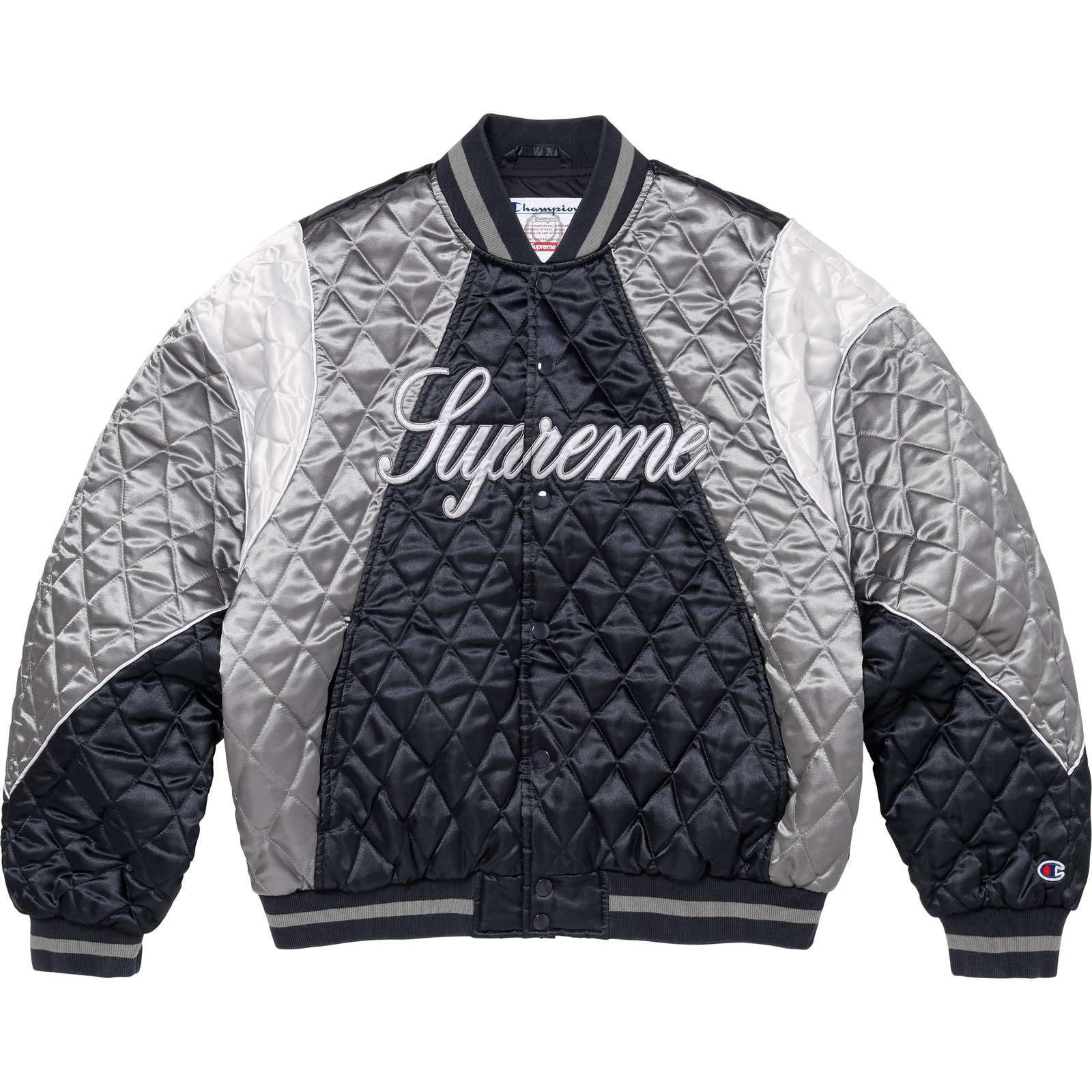 Supreme®/Champion® Quilted Satin Varsity Jacket