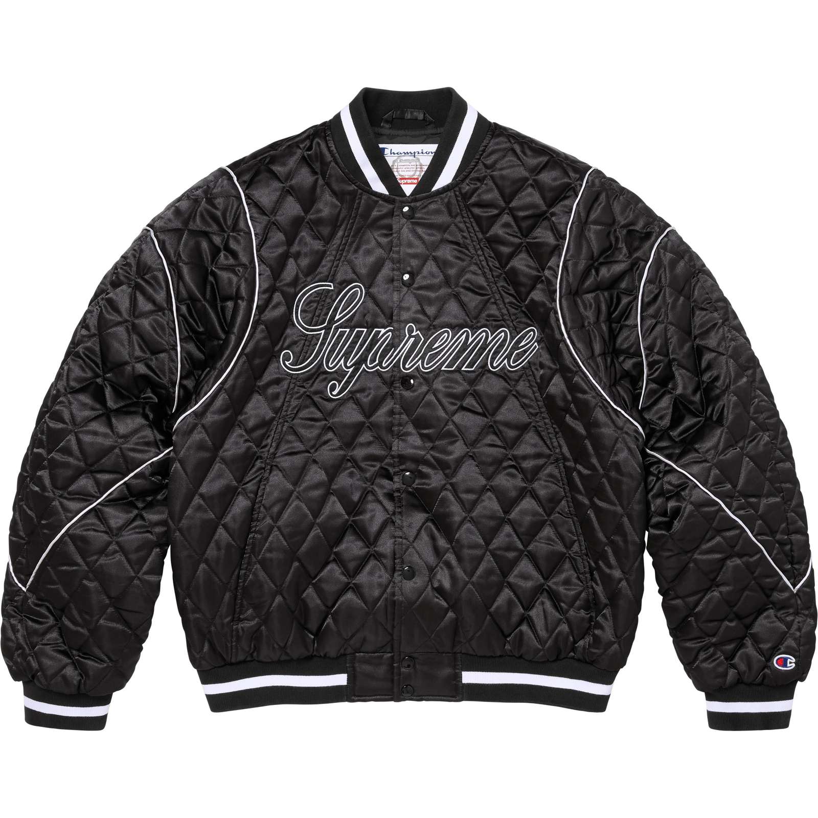 Supreme®/Champion® Quilted Satin Varsity Jacket