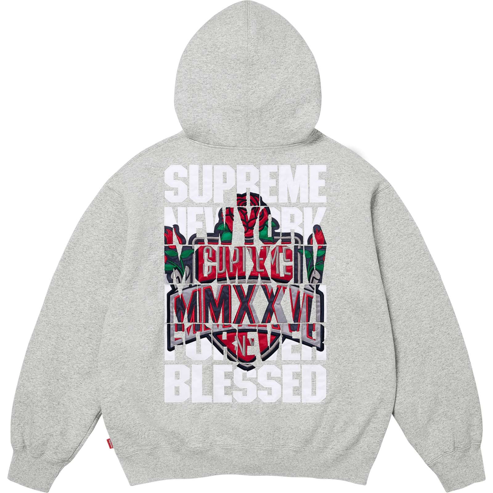 Blessed Appliqué Zip Up Hooded Sweatshirt