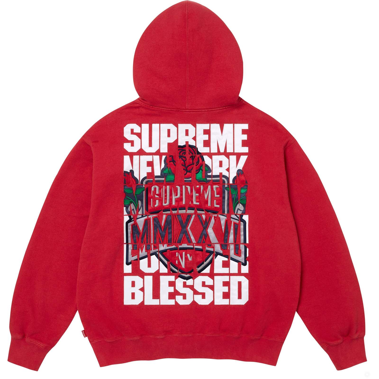 Blessed Appliqué Zip Up Hooded Sweatshirt