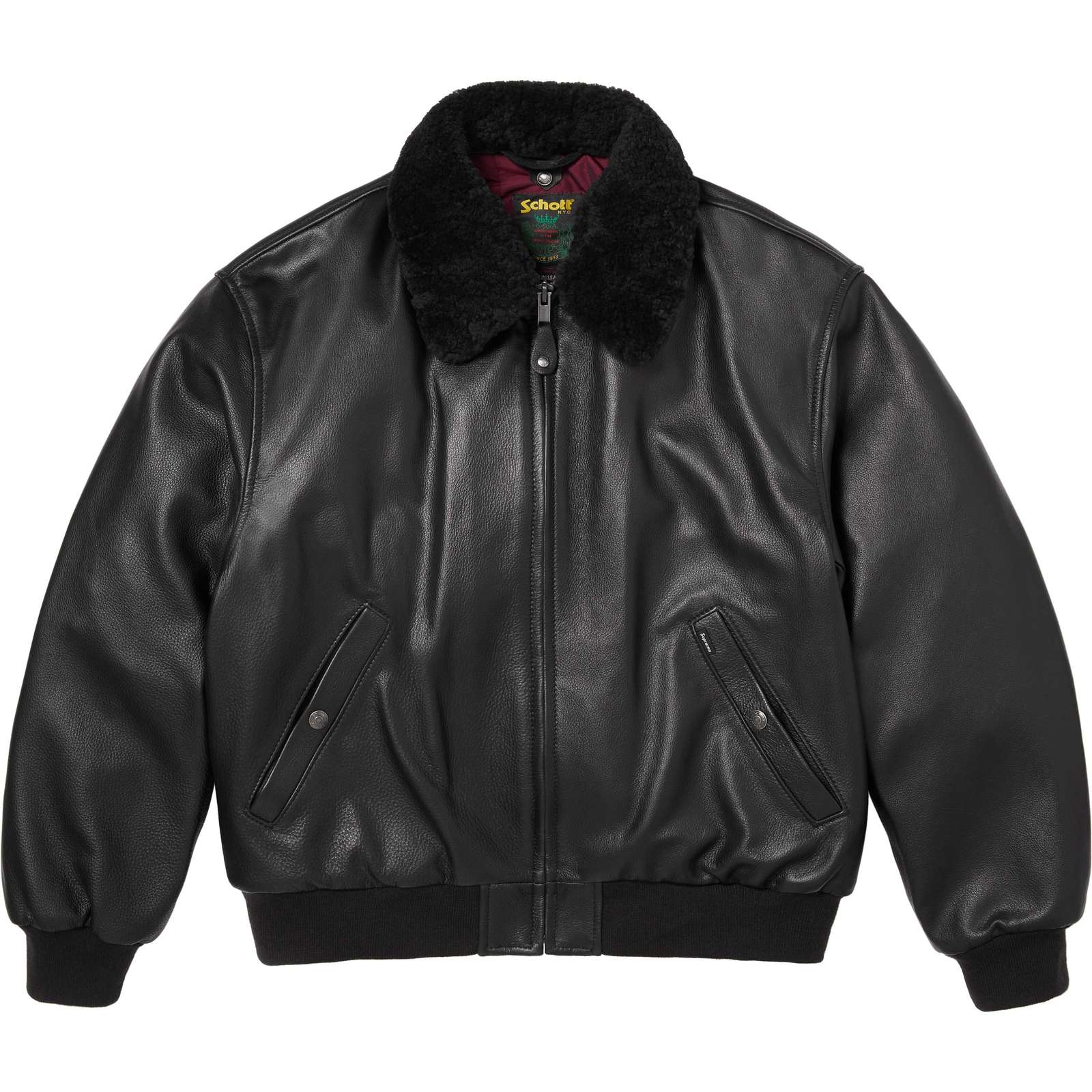 Supreme®/Schott® Shearling Collar Bomber Jacket