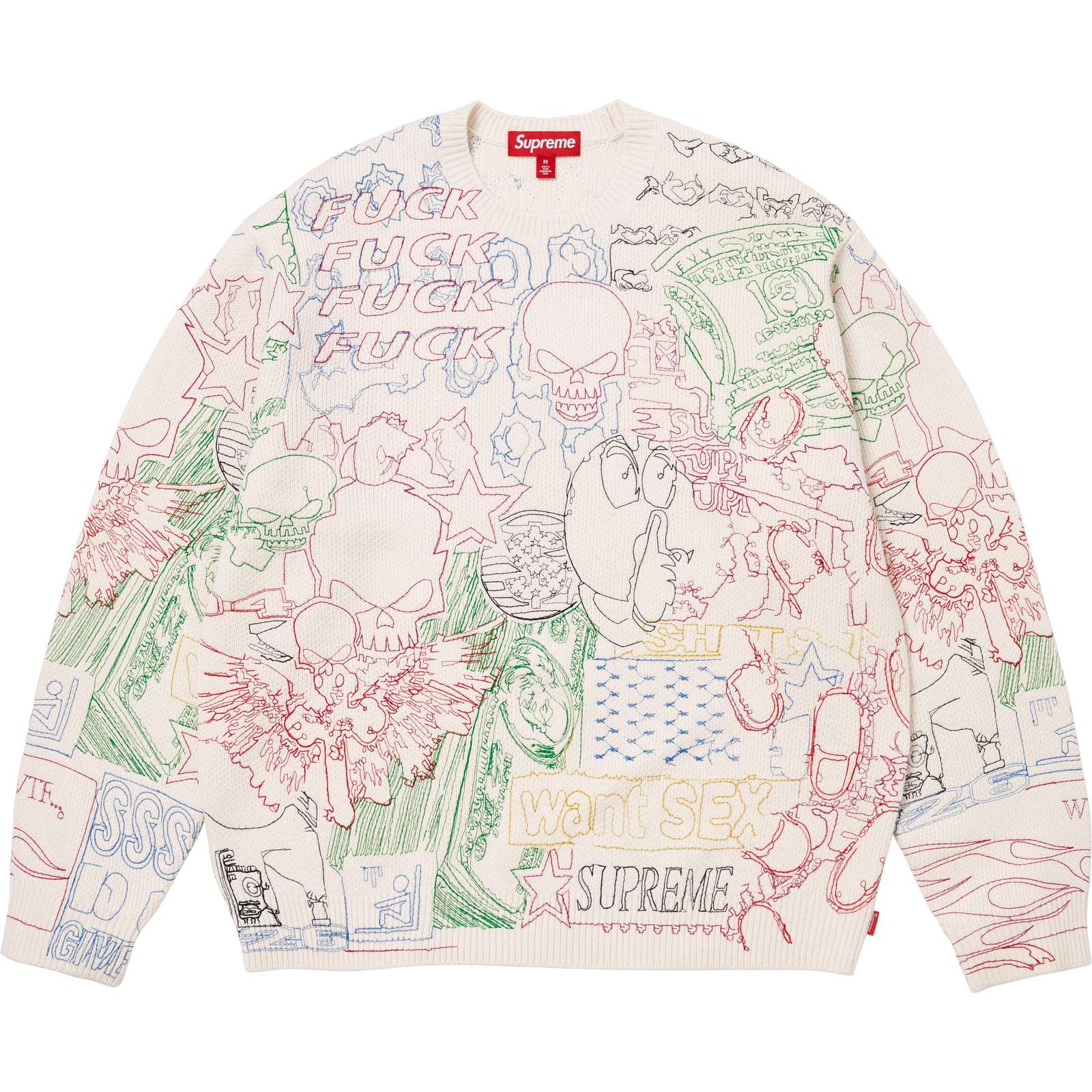 Collage Embroidered Sweater