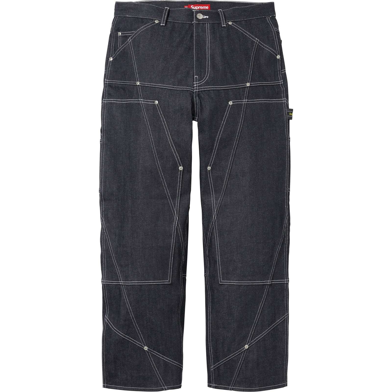 Contrast Stitch Double Knee Painter Jean