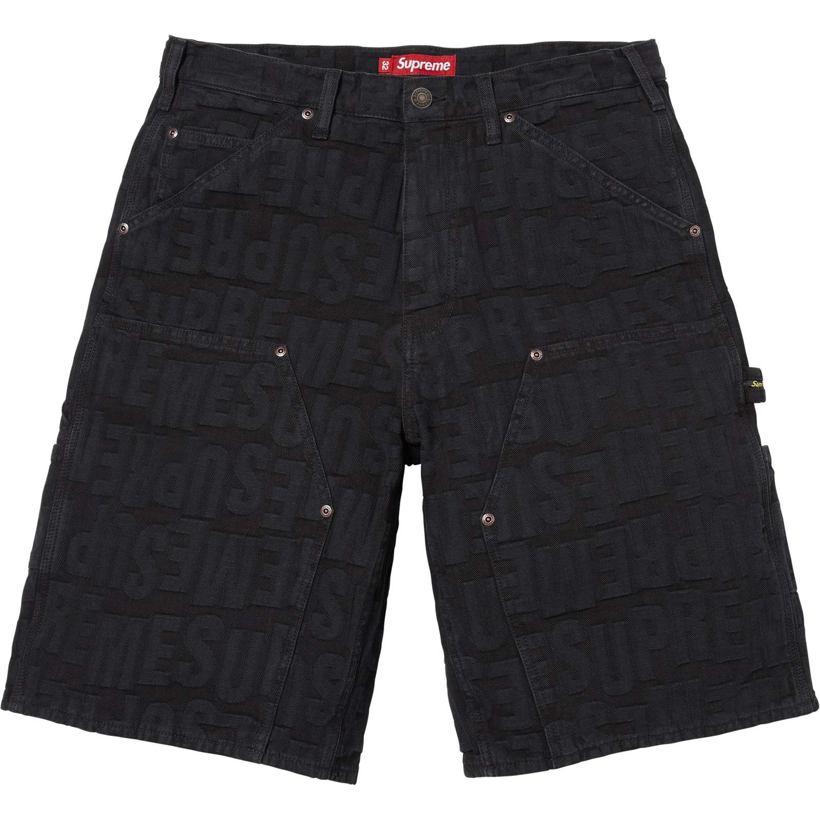 Repeat Jacquard Double Knee Denim Short