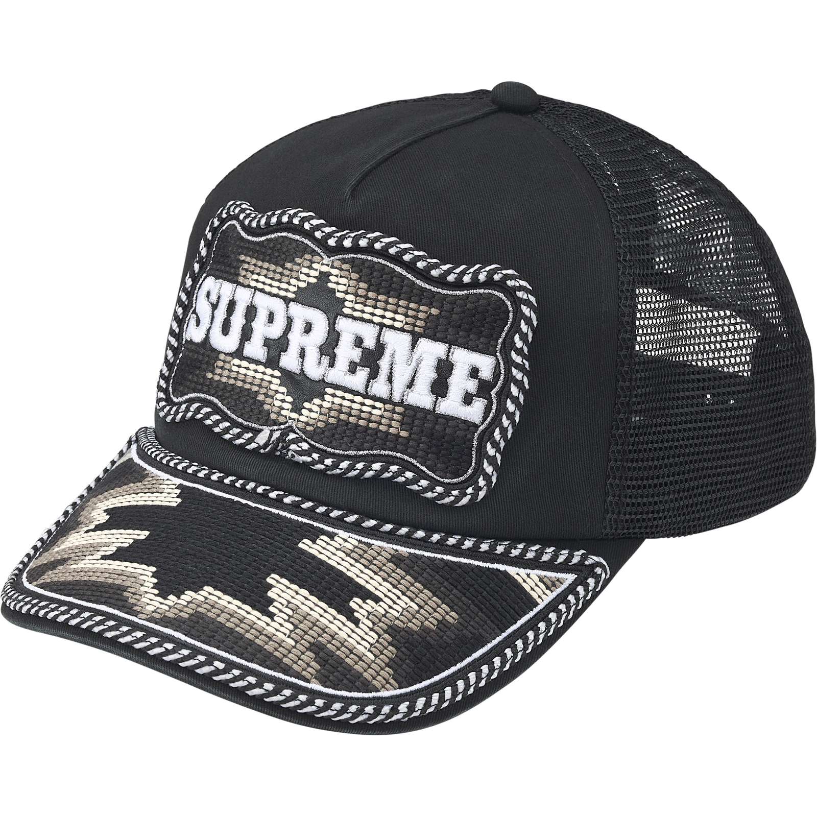 Western Embroidered Mesh Back 5-Panel