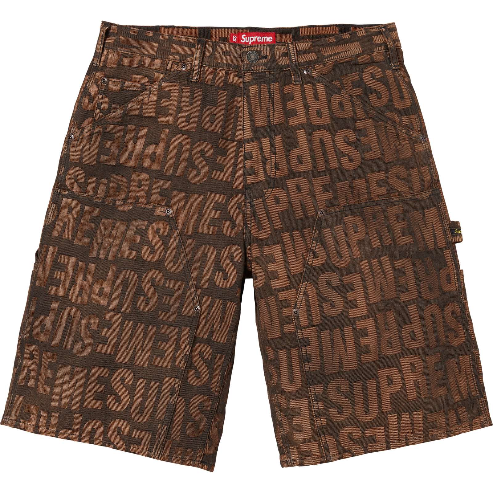Repeat Jacquard Double Knee Denim Short
