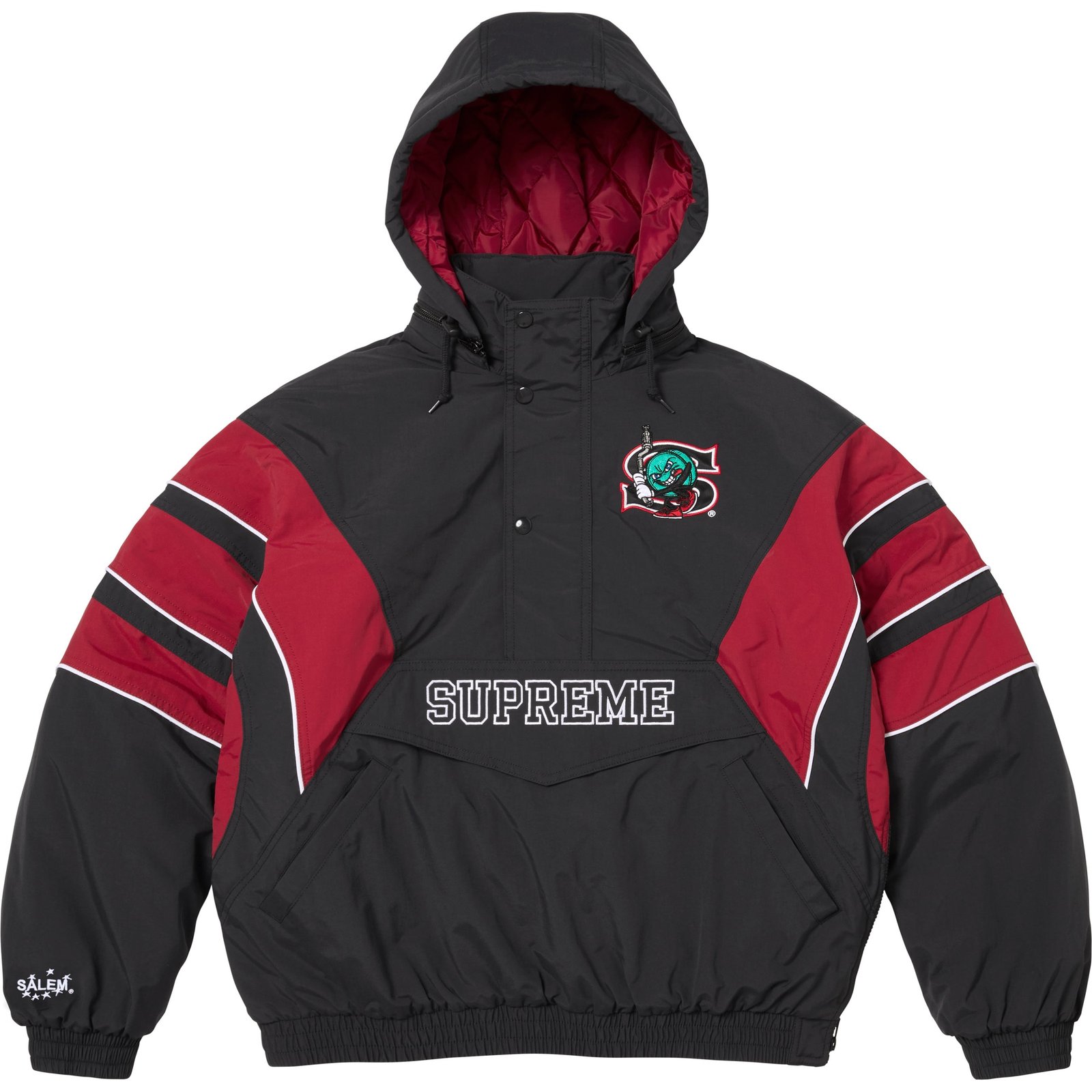 Supreme/SALEM Half Zip Stadium Jacket