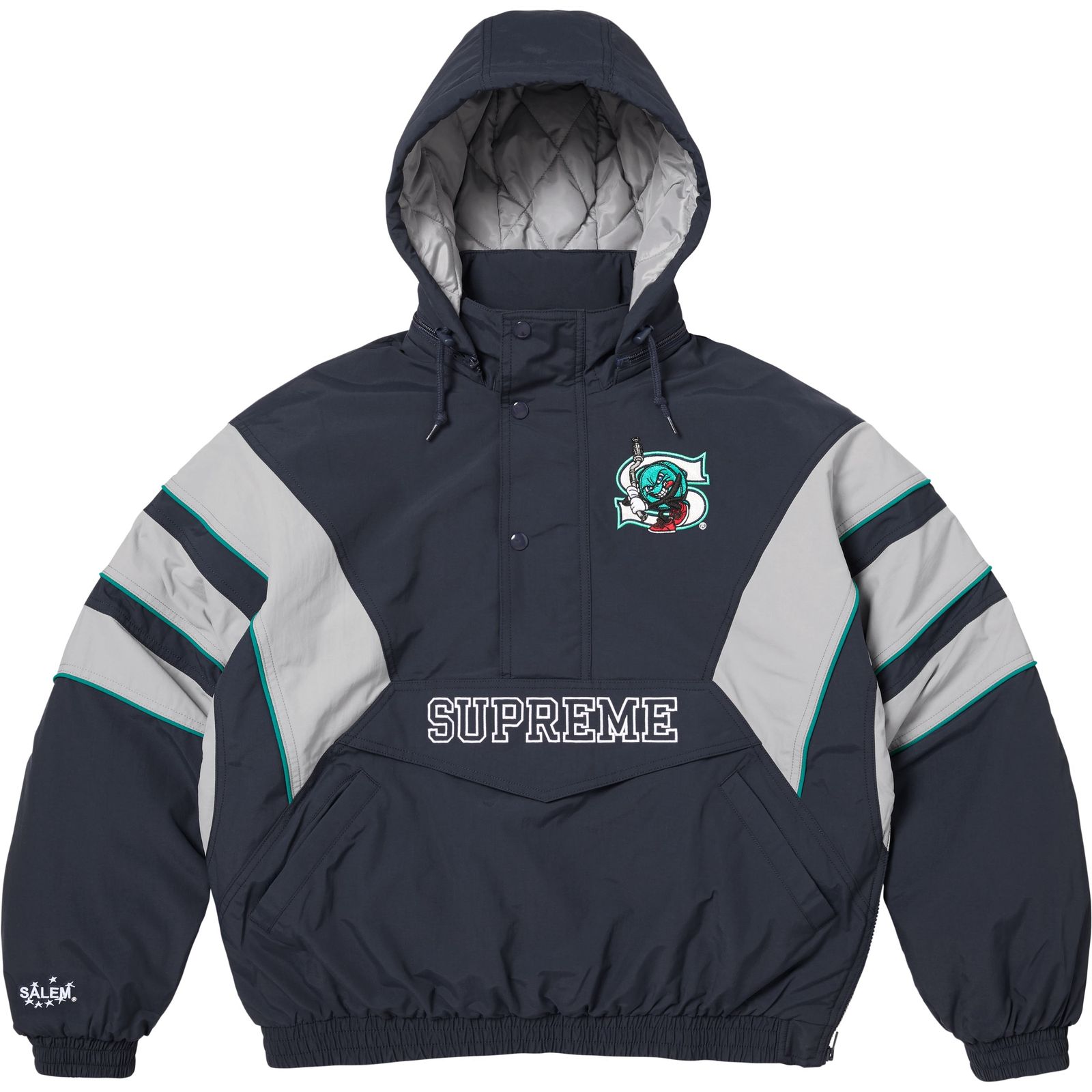 Supreme/SALEM Half Zip Stadium Jacket