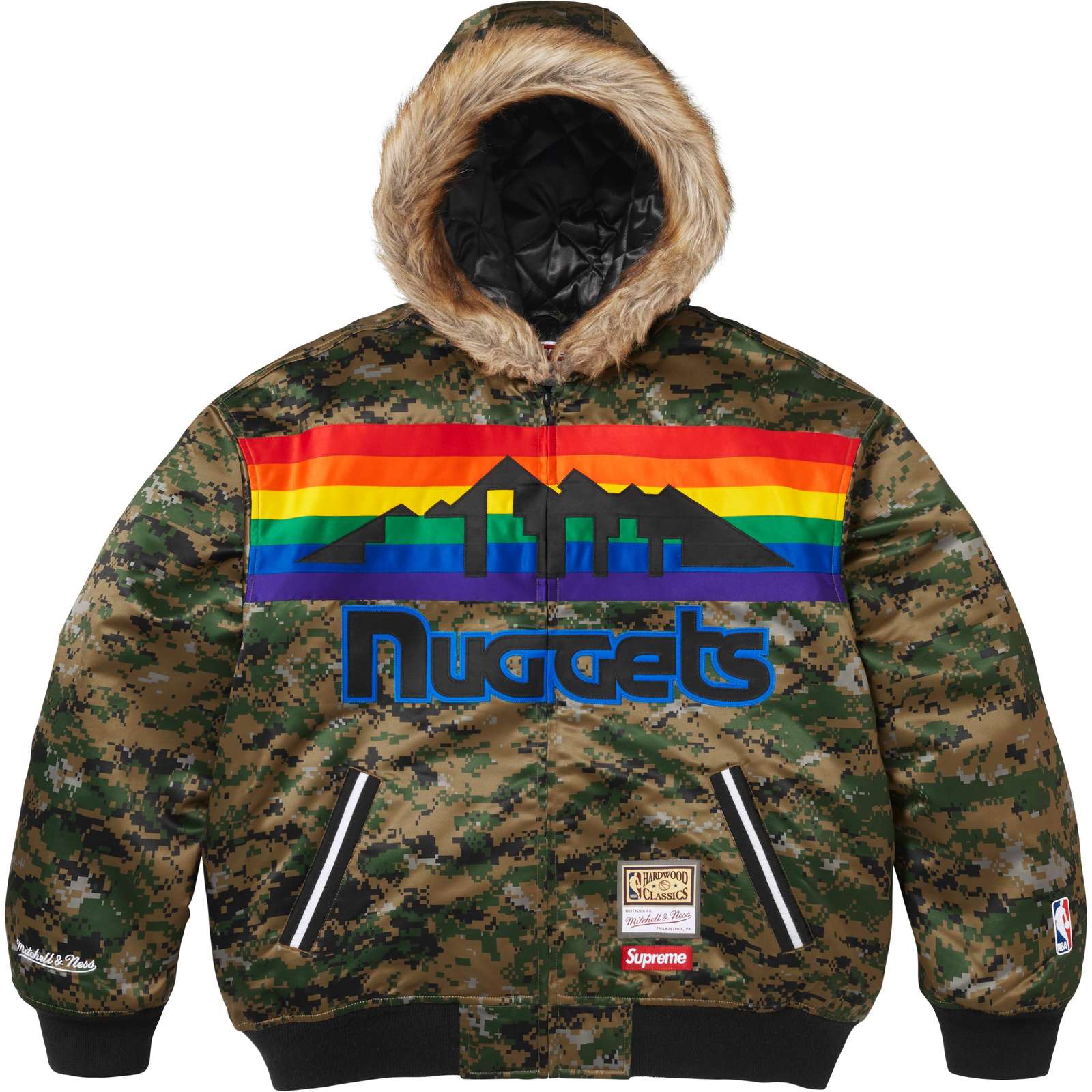 Supreme®/Mitchell & Ness® Teams Hooded Satin Varsity Jacket