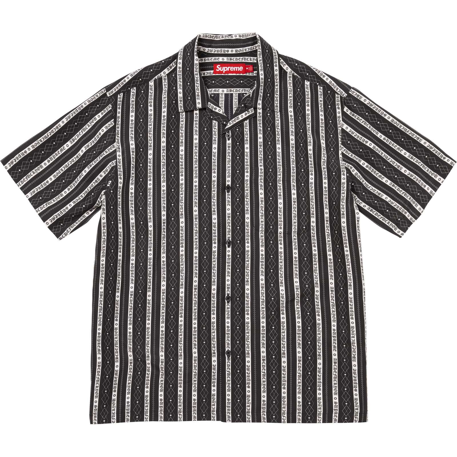 Old English Stripe Silk S/S Shirt