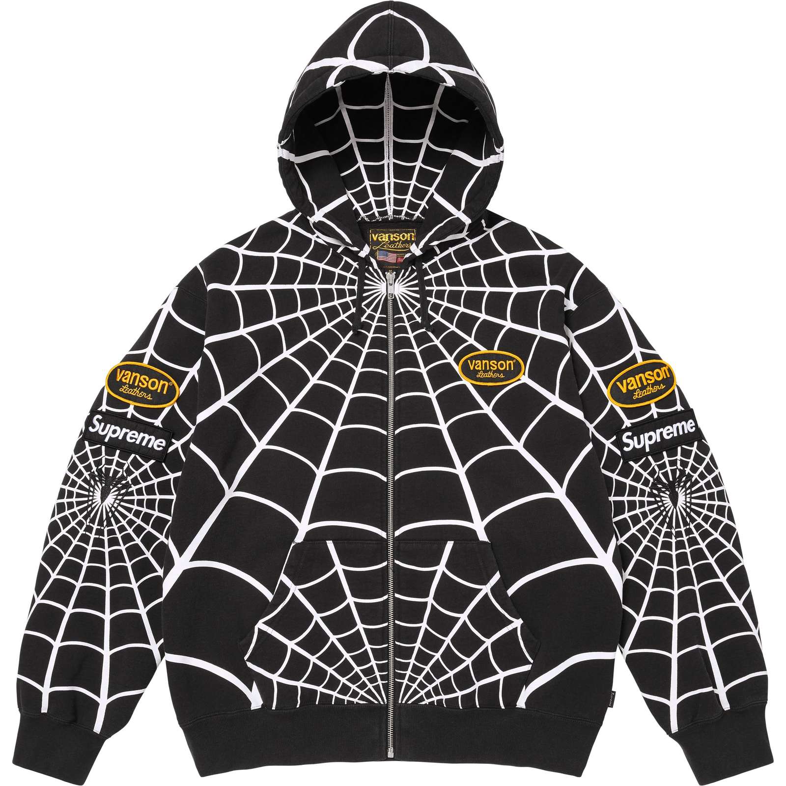Supreme®/Vanson Leathers® Spider-Man Zip Up Hooded Sweatshirt