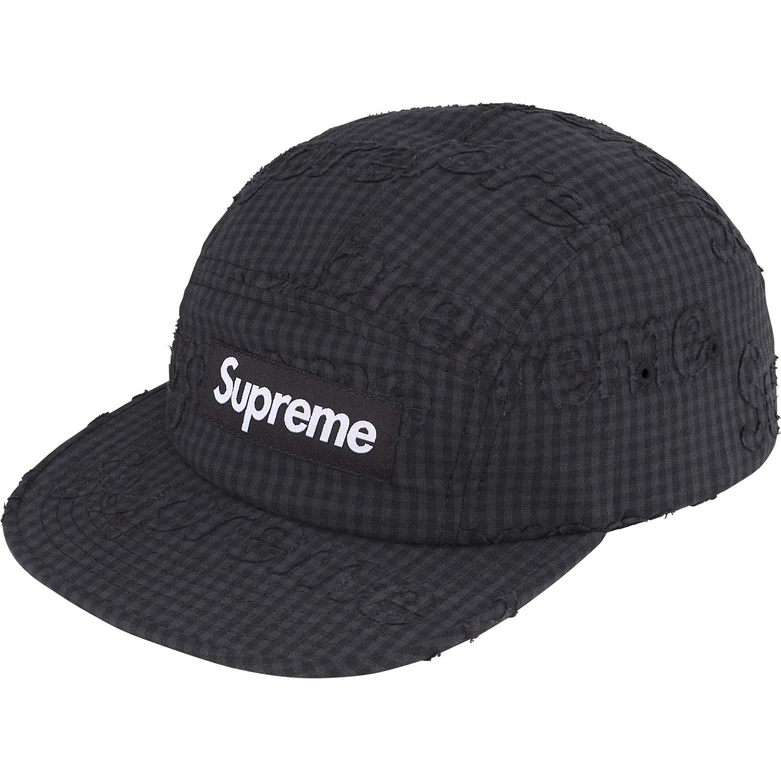 Monogram Gingham Camp Cap