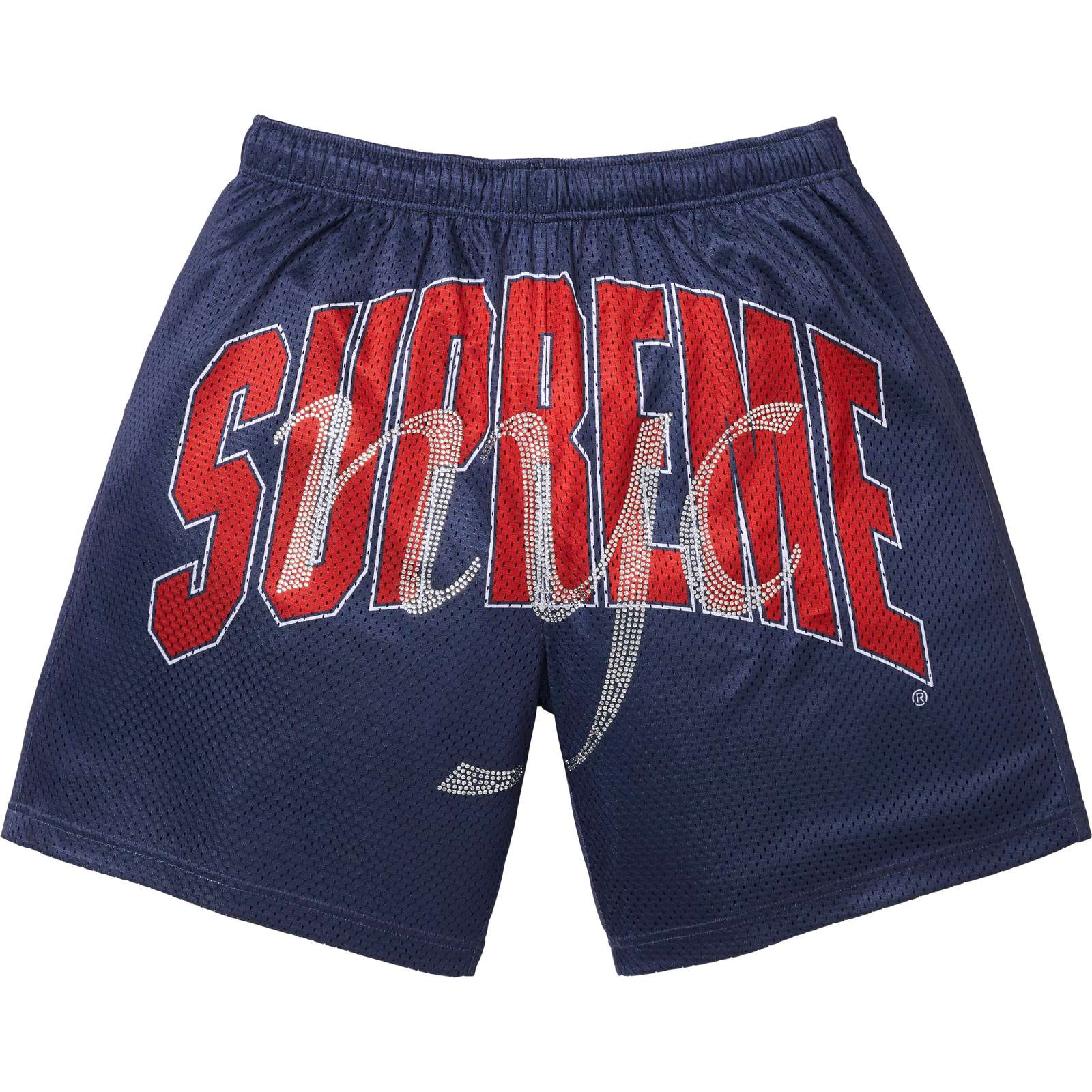 Rhinestone Mesh Short