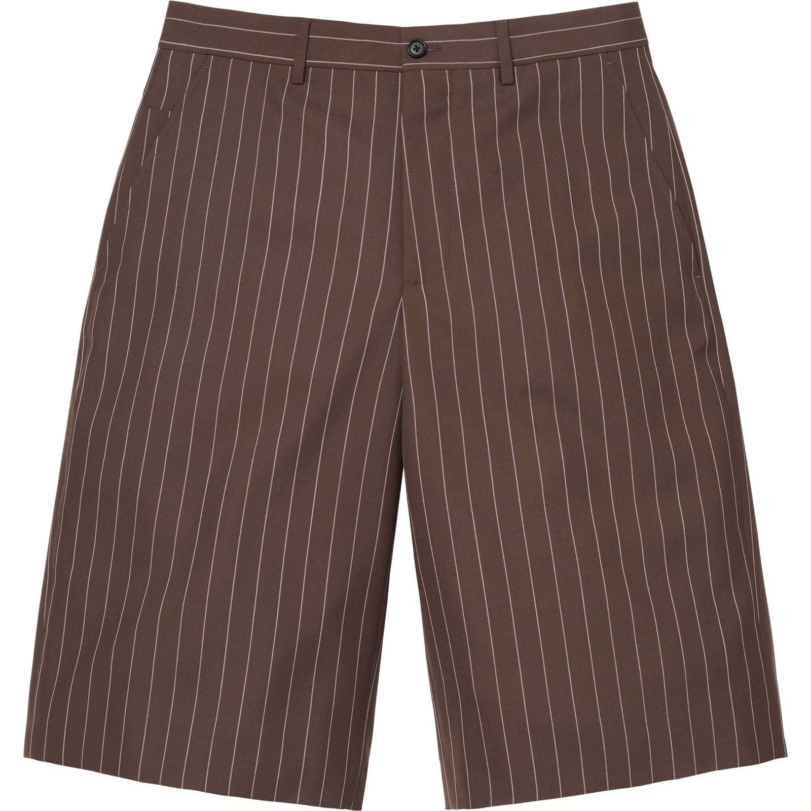 Pinstripe Wool Trouser Short