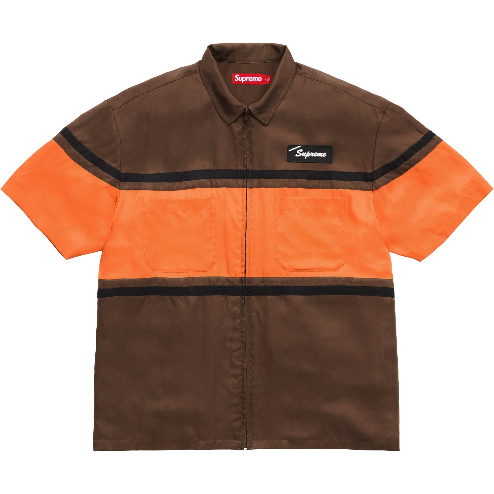 Silk Zip Up S/S Shirt
