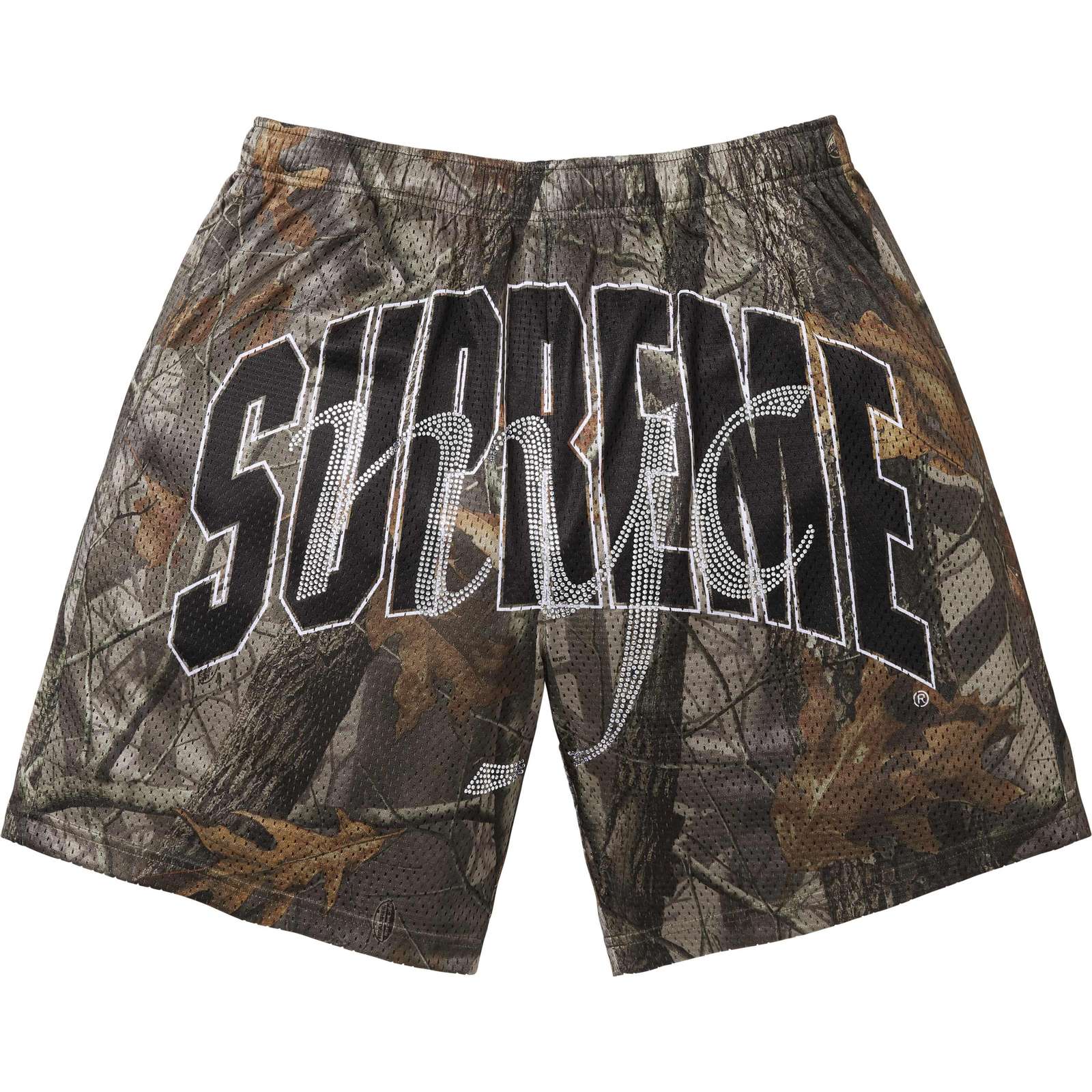 Rhinestone Mesh Short