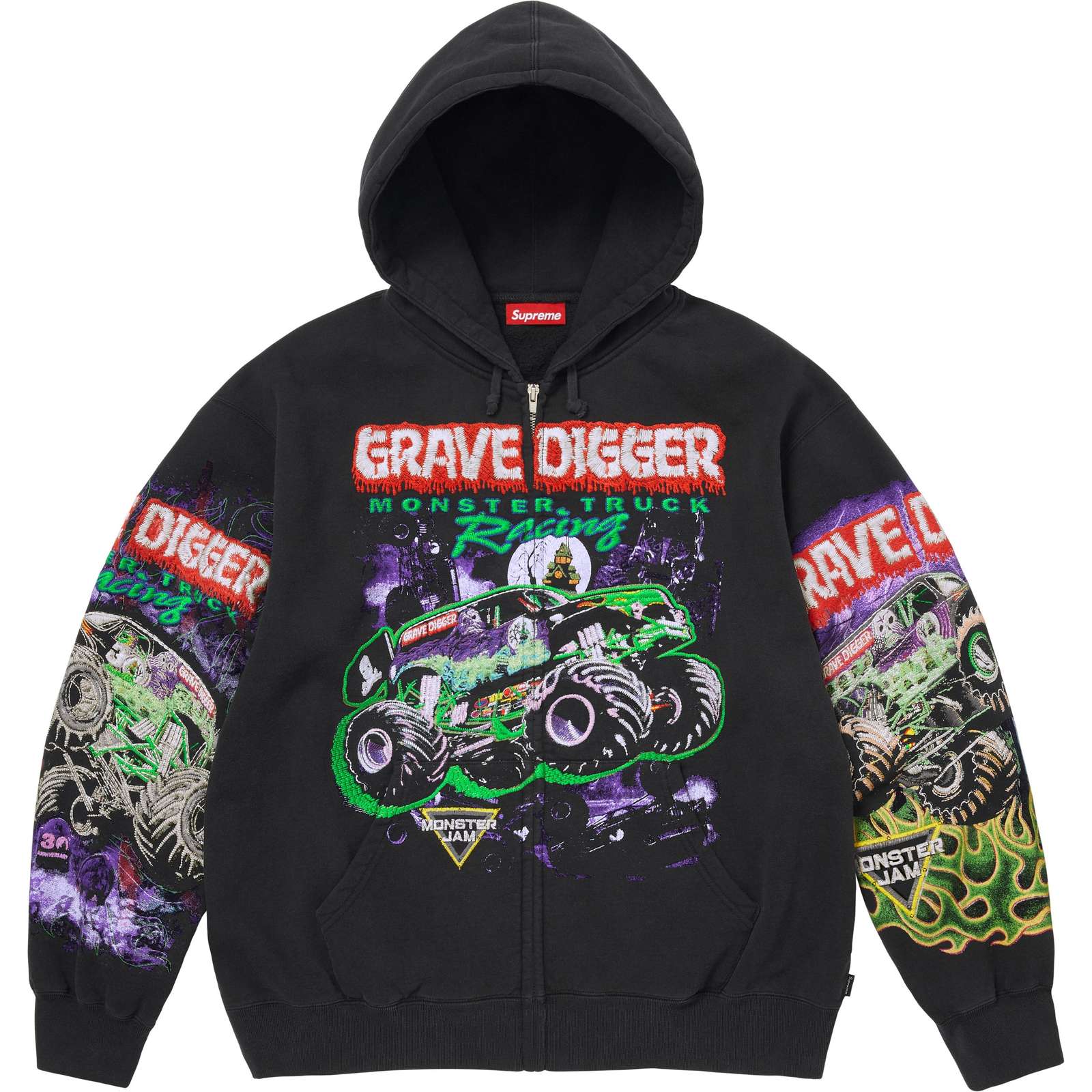 Monster Jam™ Grave Digger™ Zip Up Hooded Sweatshirt