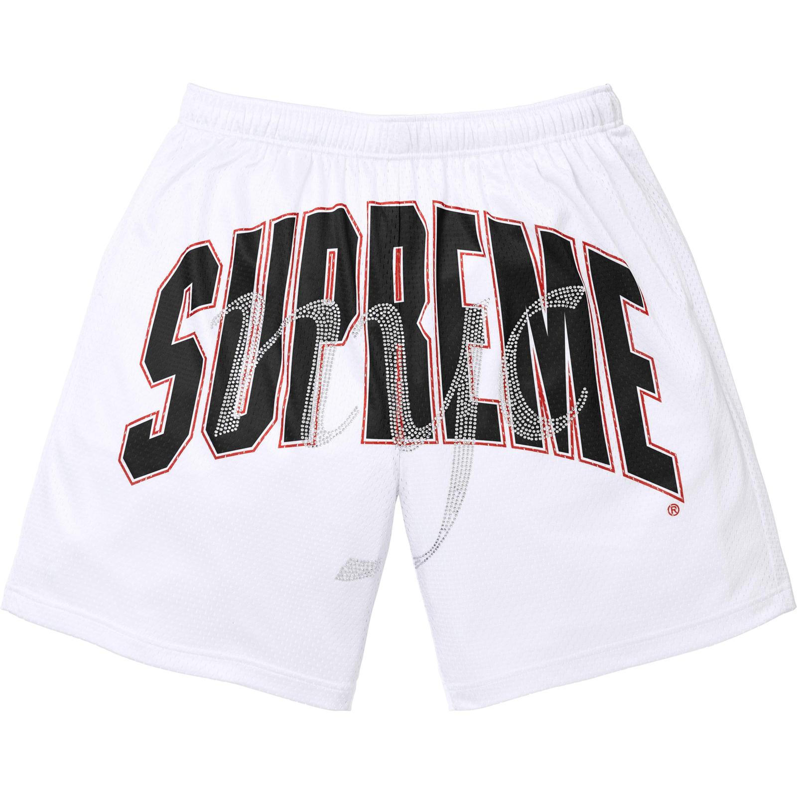 Rhinestone Mesh Short