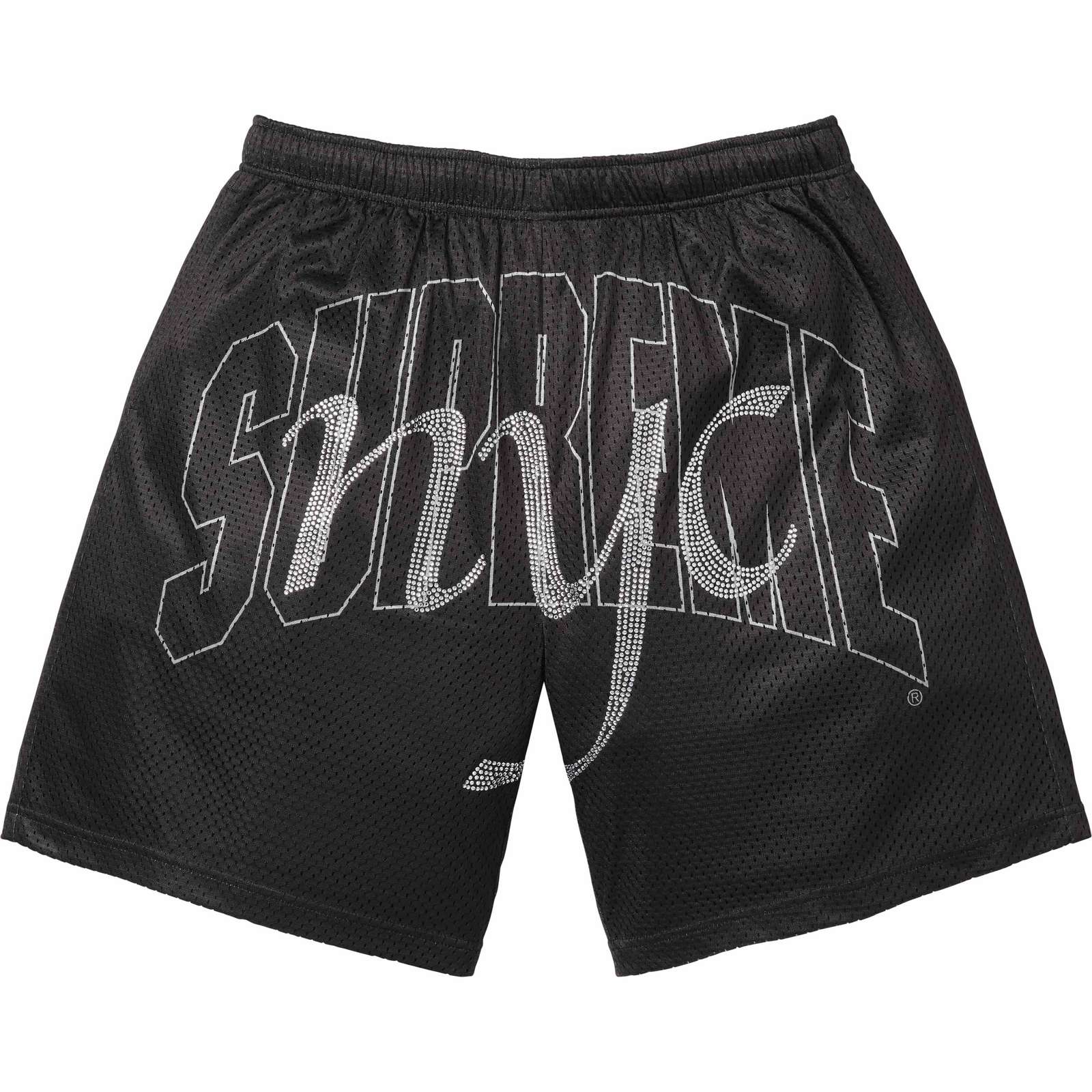 Rhinestone Mesh Short