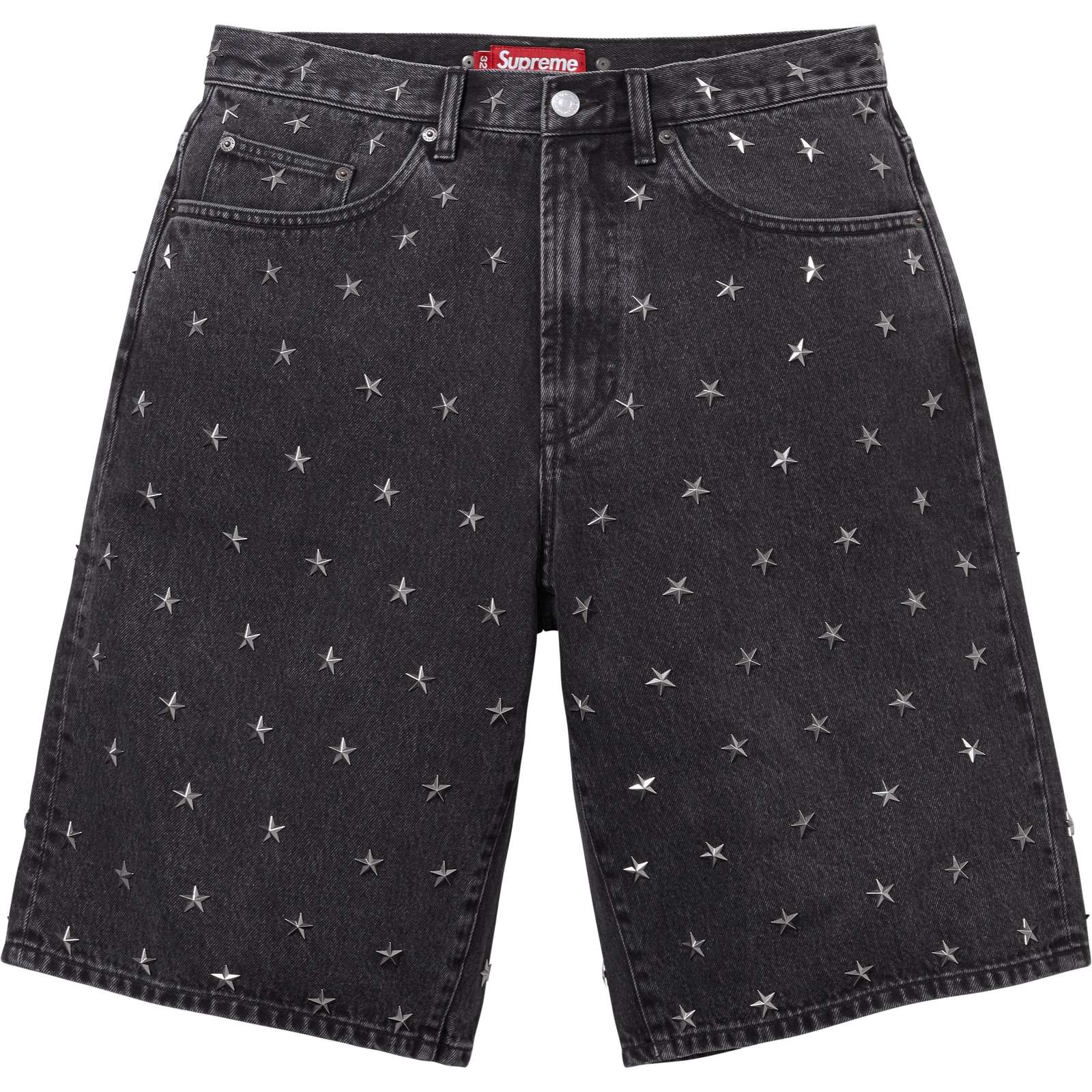 Stars Studded Baggy Denim Short