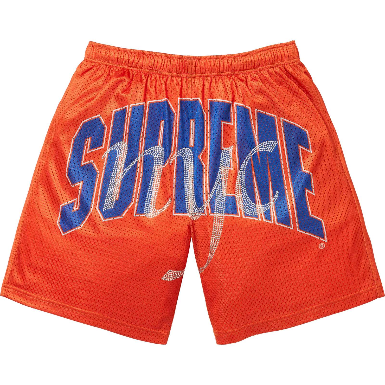 Rhinestone Mesh Short
