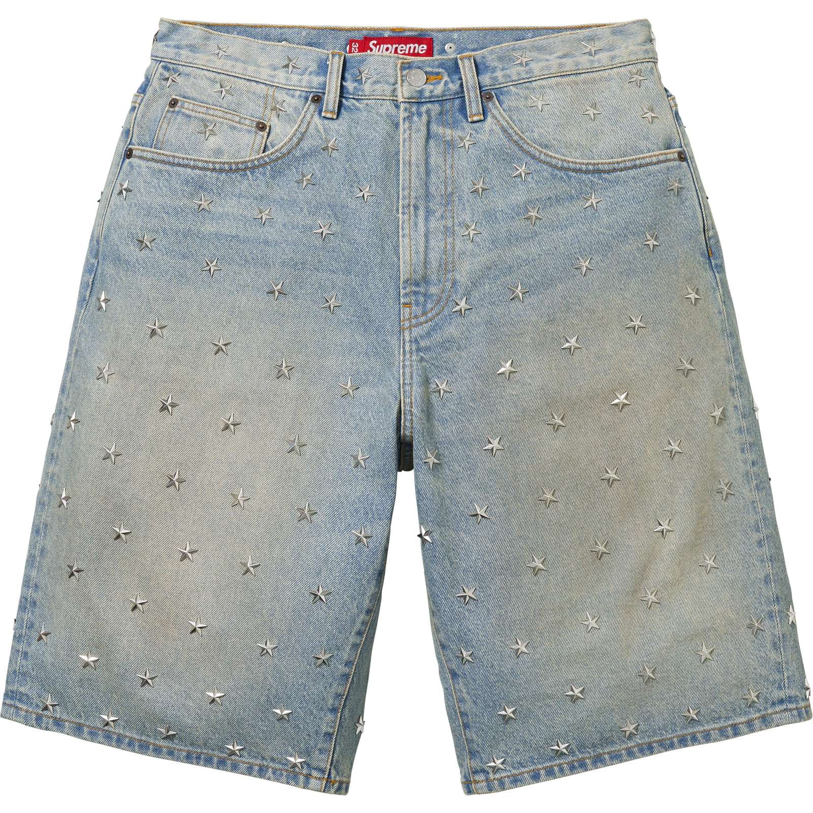 Stars Studded Baggy Denim Short
