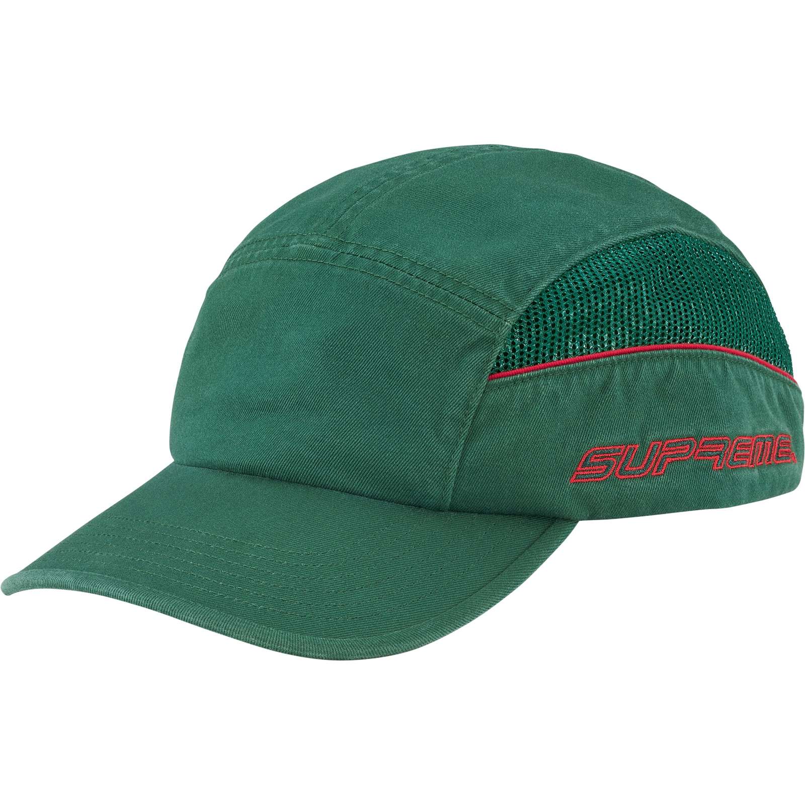 Side Mesh Piping Camp Cap