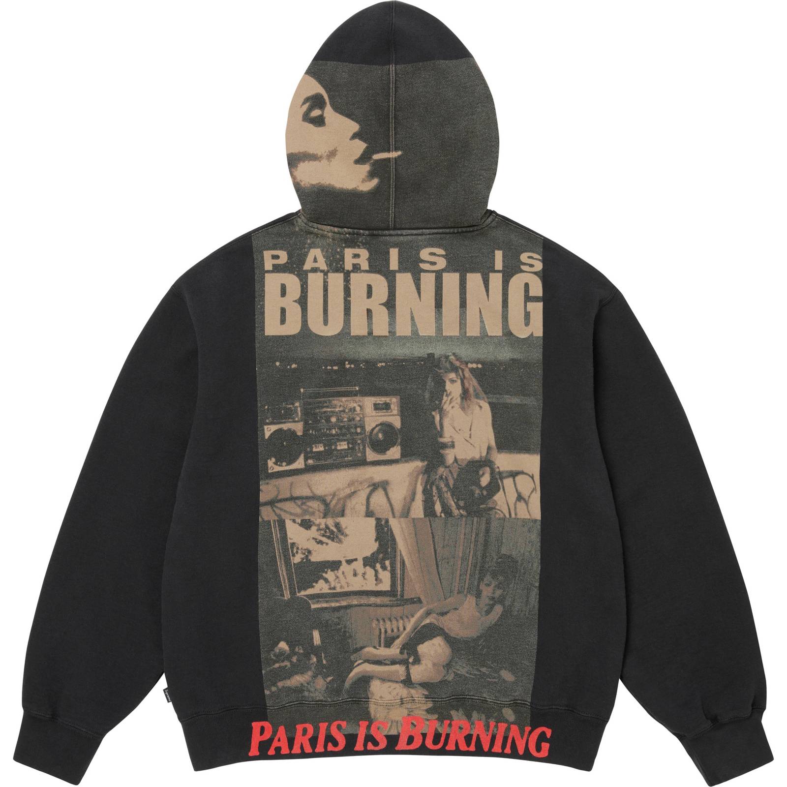 Paris Is Burning Zip Up Hooded Sweatshirt