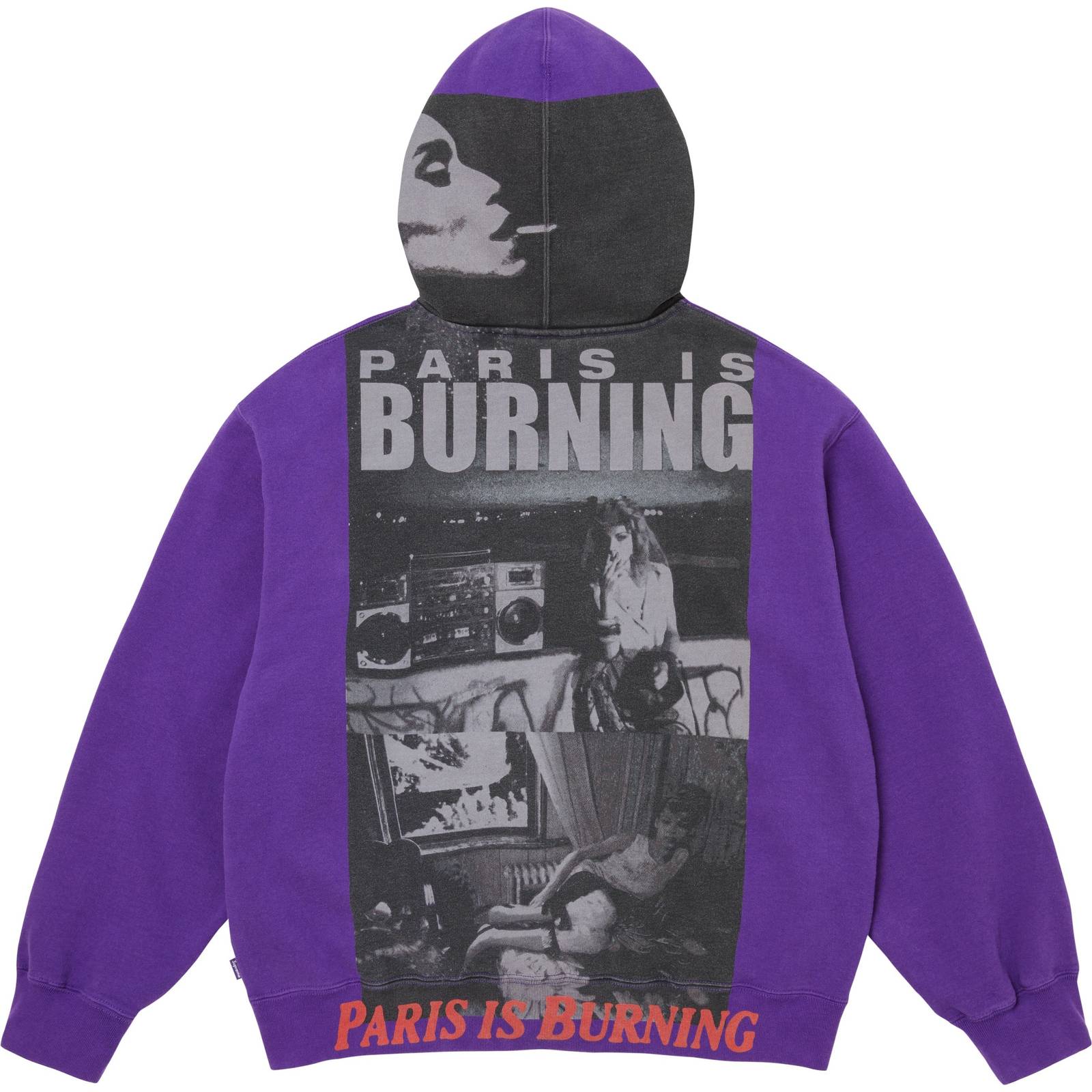 Paris Is Burning Zip Up Hooded Sweatshirt