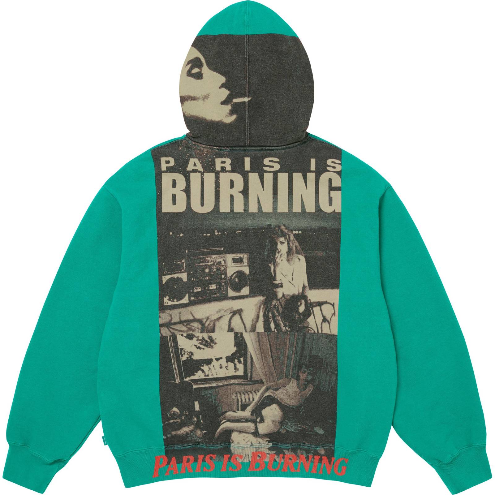 Paris Is Burning Zip Up Hooded Sweatshirt