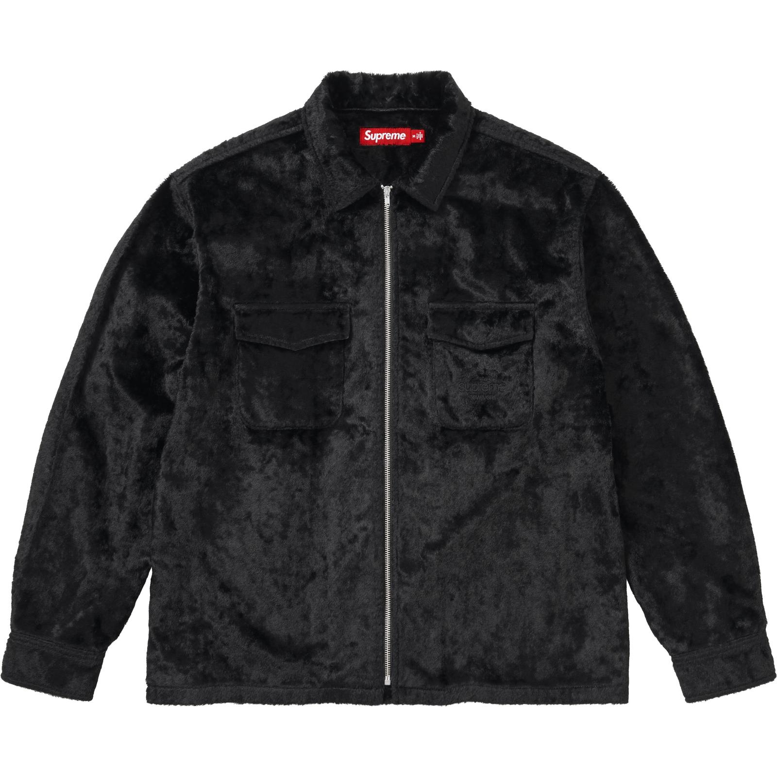 Faux Fur Zip Up Shirt