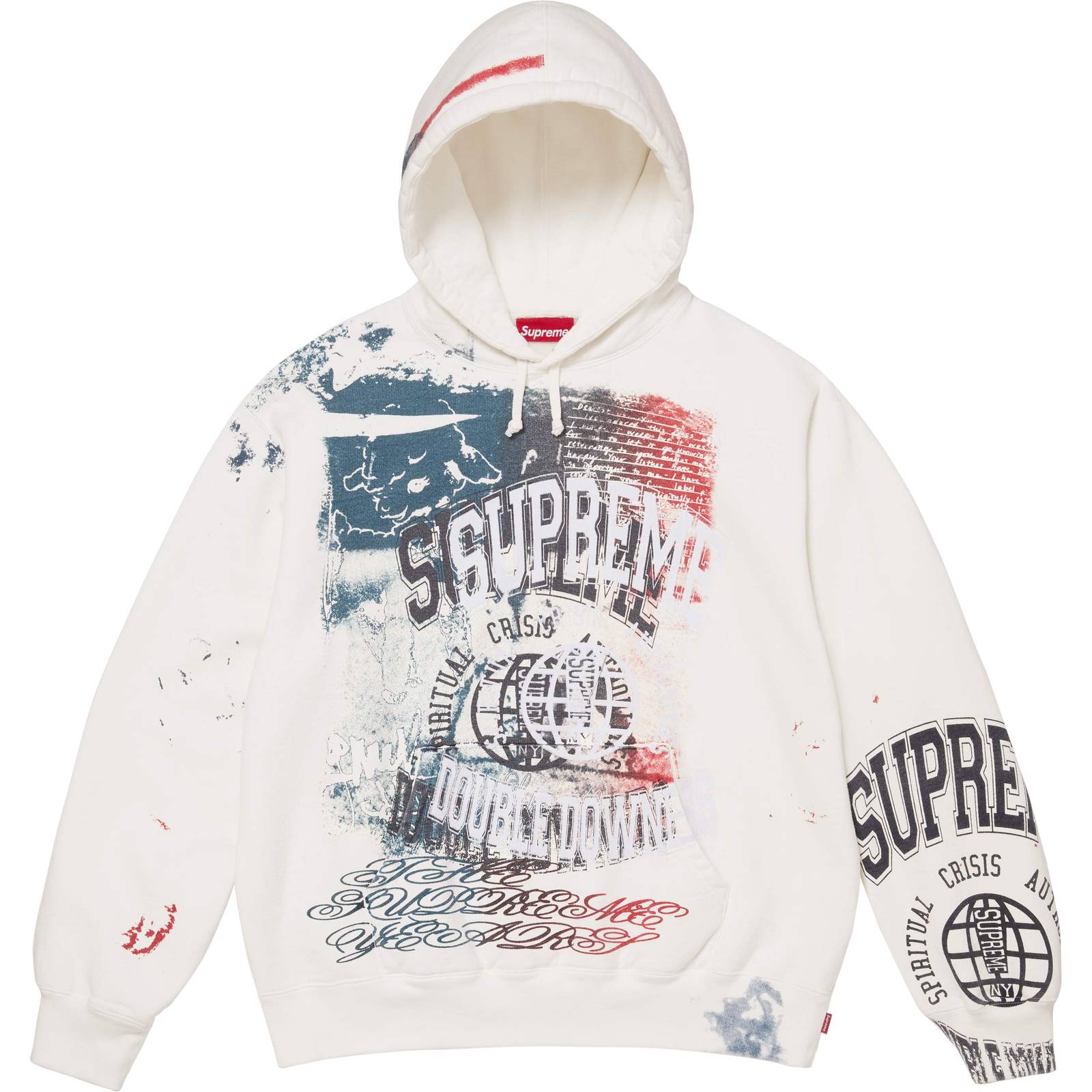 Overprint Hooded Sweatshirt