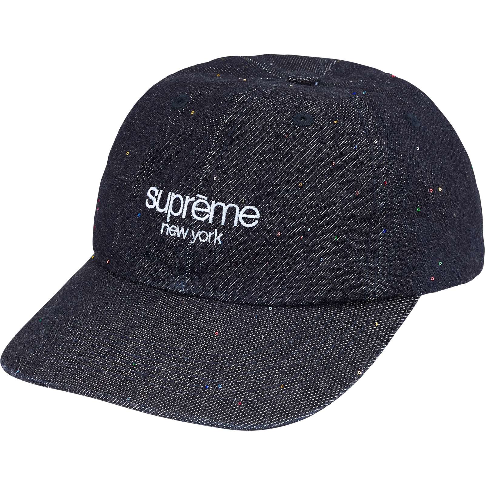Sequin Denim Classic Logo 6-Panel