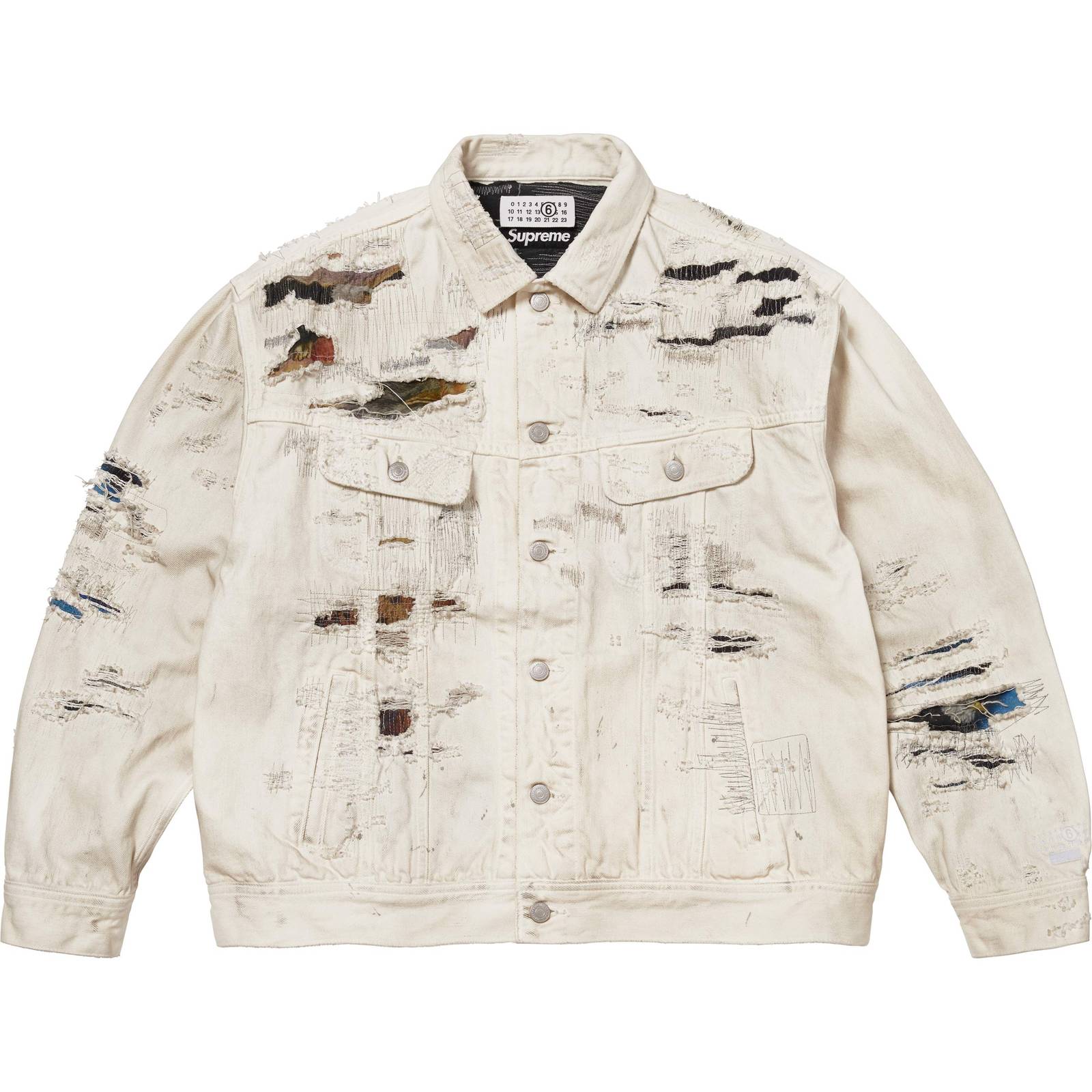 Supreme®/MM6 Maison Margiela Distressed Selvedge Denim Trucker Jacket