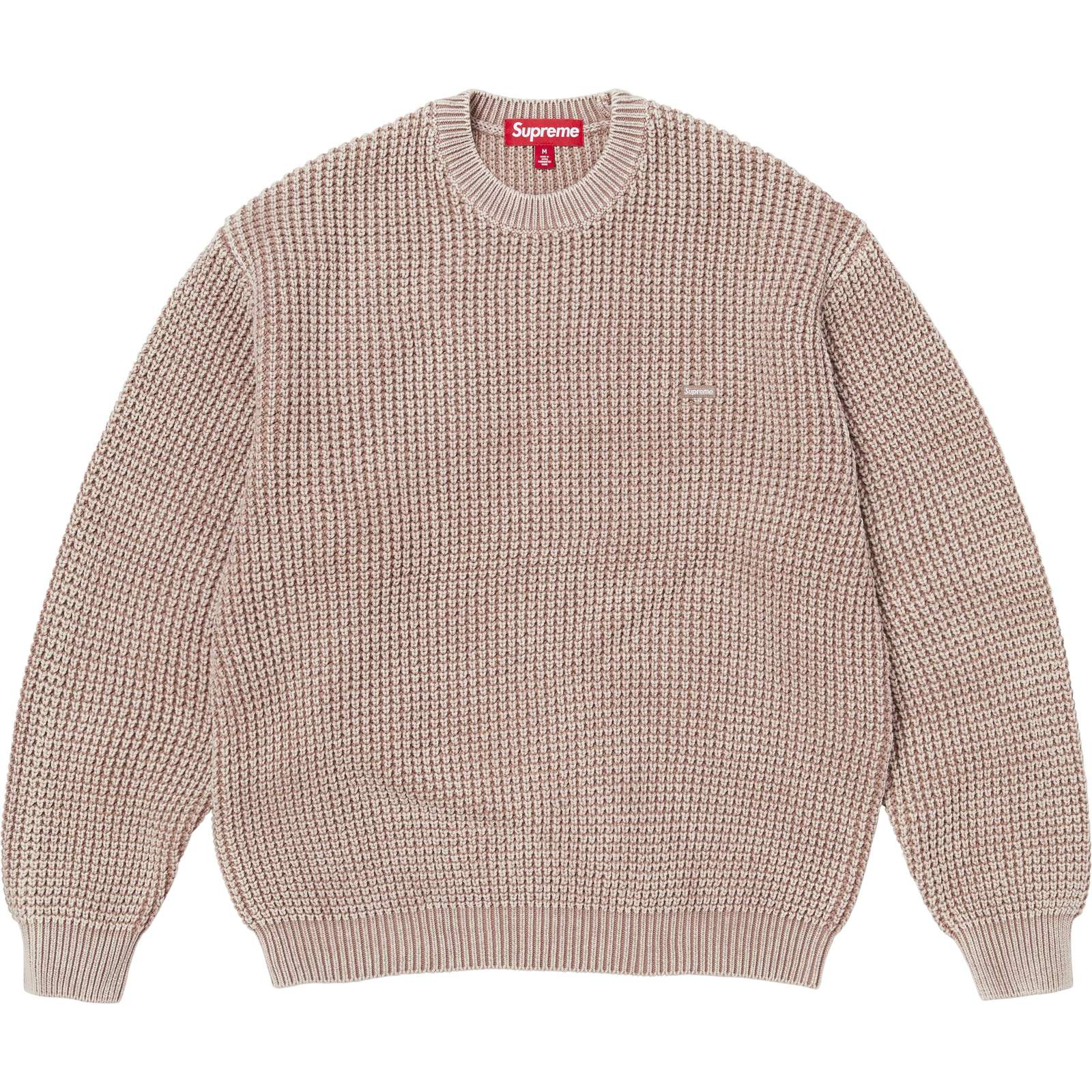 Washed Small Box Waffle Sweater