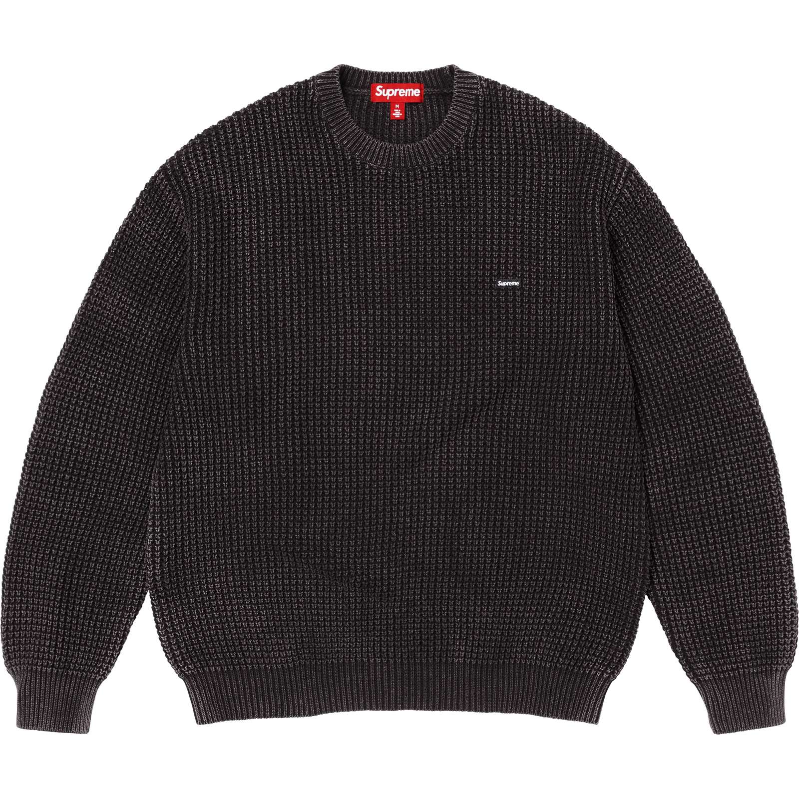 Washed Small Box Waffle Sweater