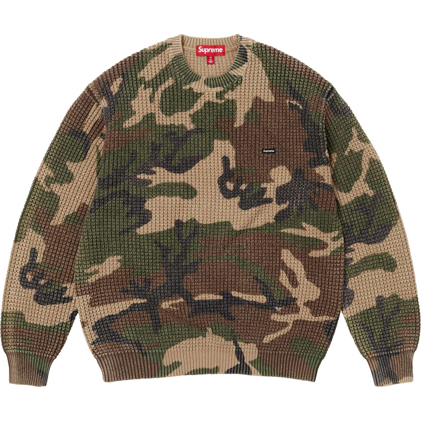 Washed Small Box Waffle Sweater