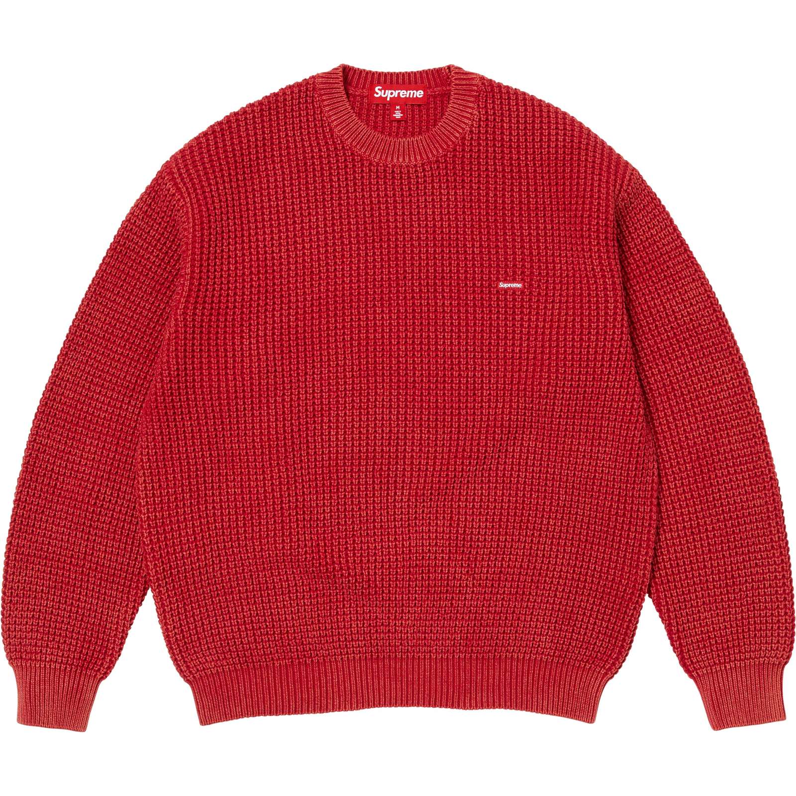 Washed Small Box Waffle Sweater