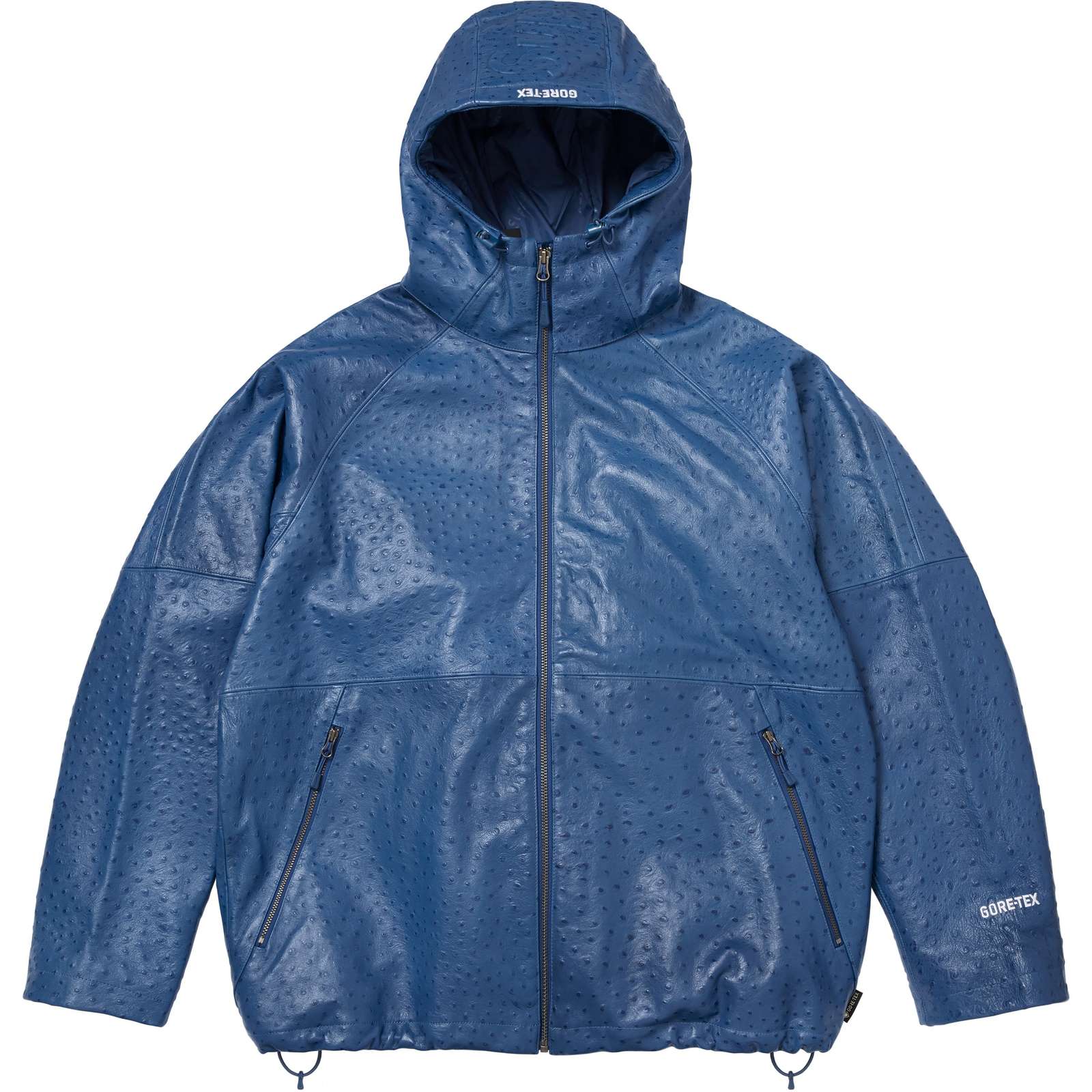 GORE-TEX Ostrich Embossed Leather Jacket