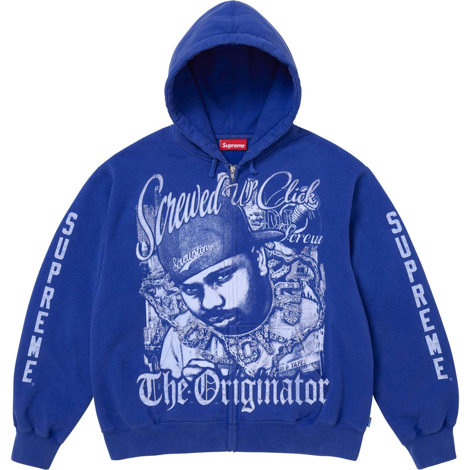 Supreme/DJ Screw Zip Up Hooded Sweatshirt