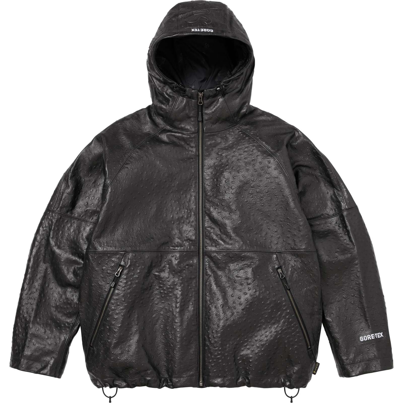 GORE-TEX Ostrich Embossed Leather Jacket